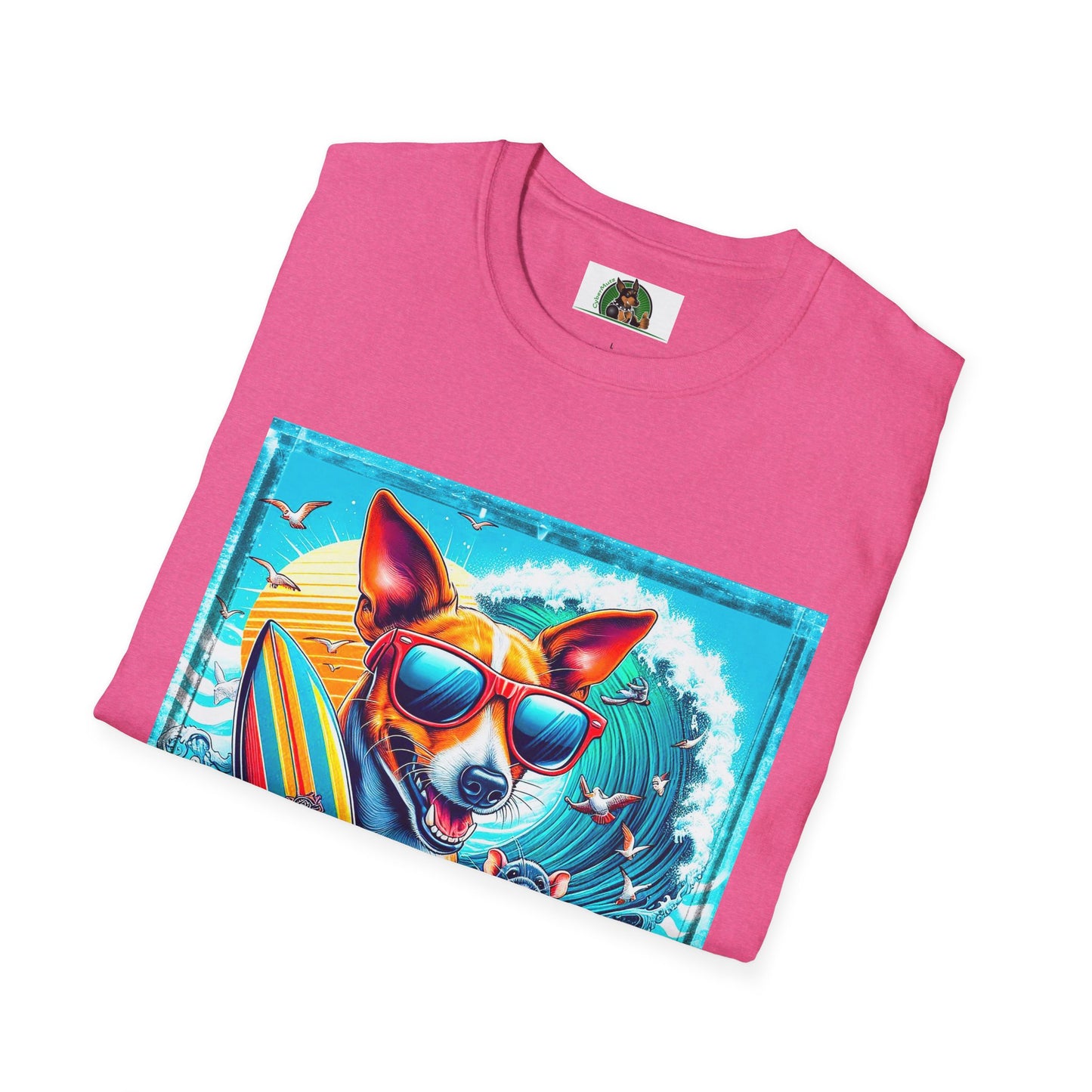 Rat Terrier T-Shirt puppy surfing