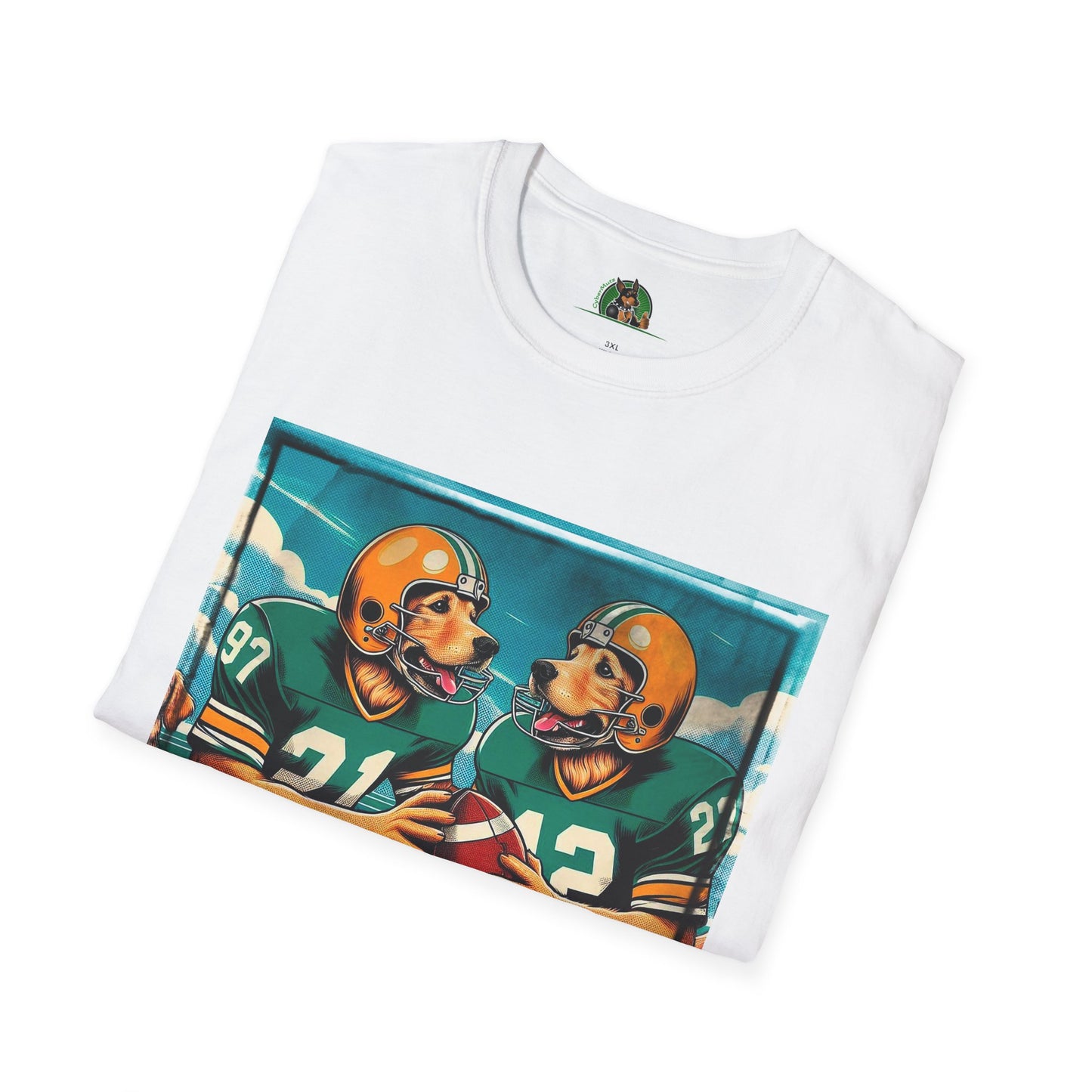 Golden Retriever football friends shirt T-Shirt Printify