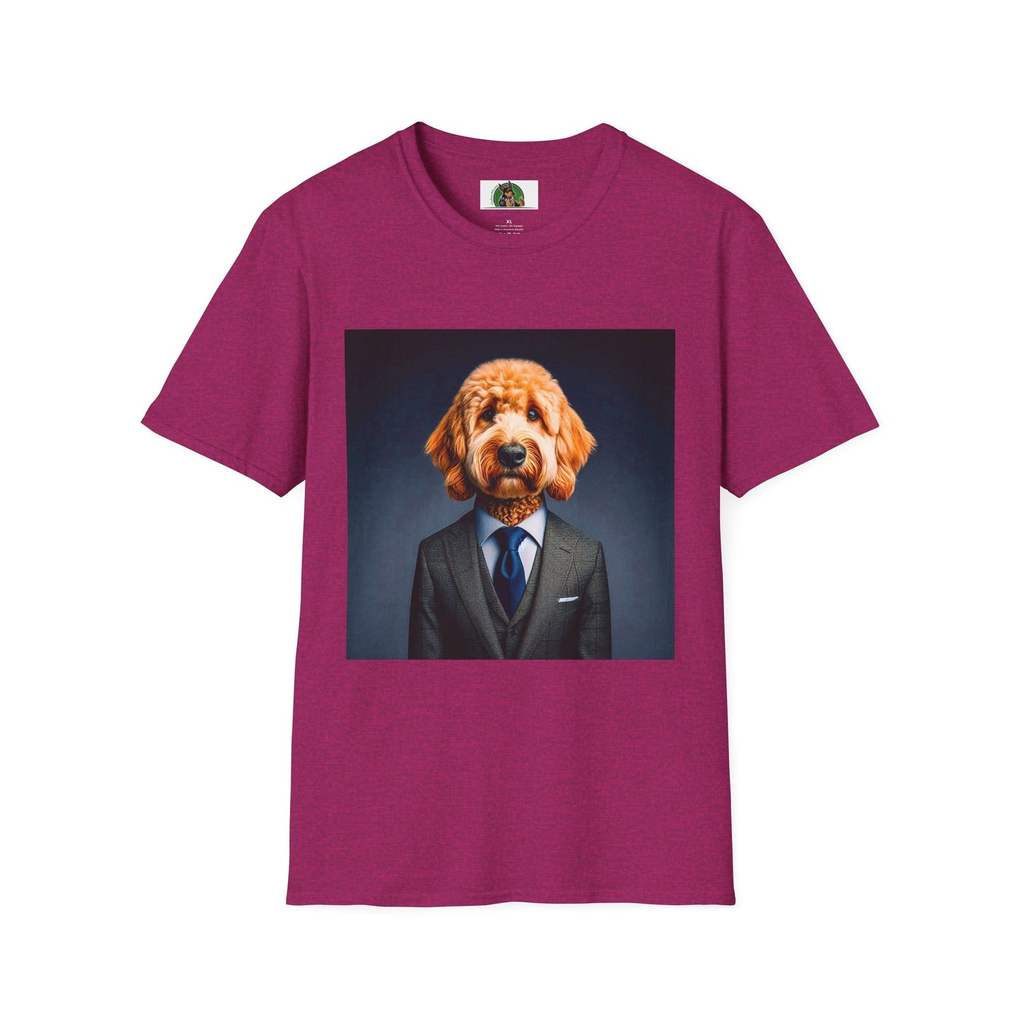 Golden Doodle professional businessman T-Shirt Printify S Antique Heliconia