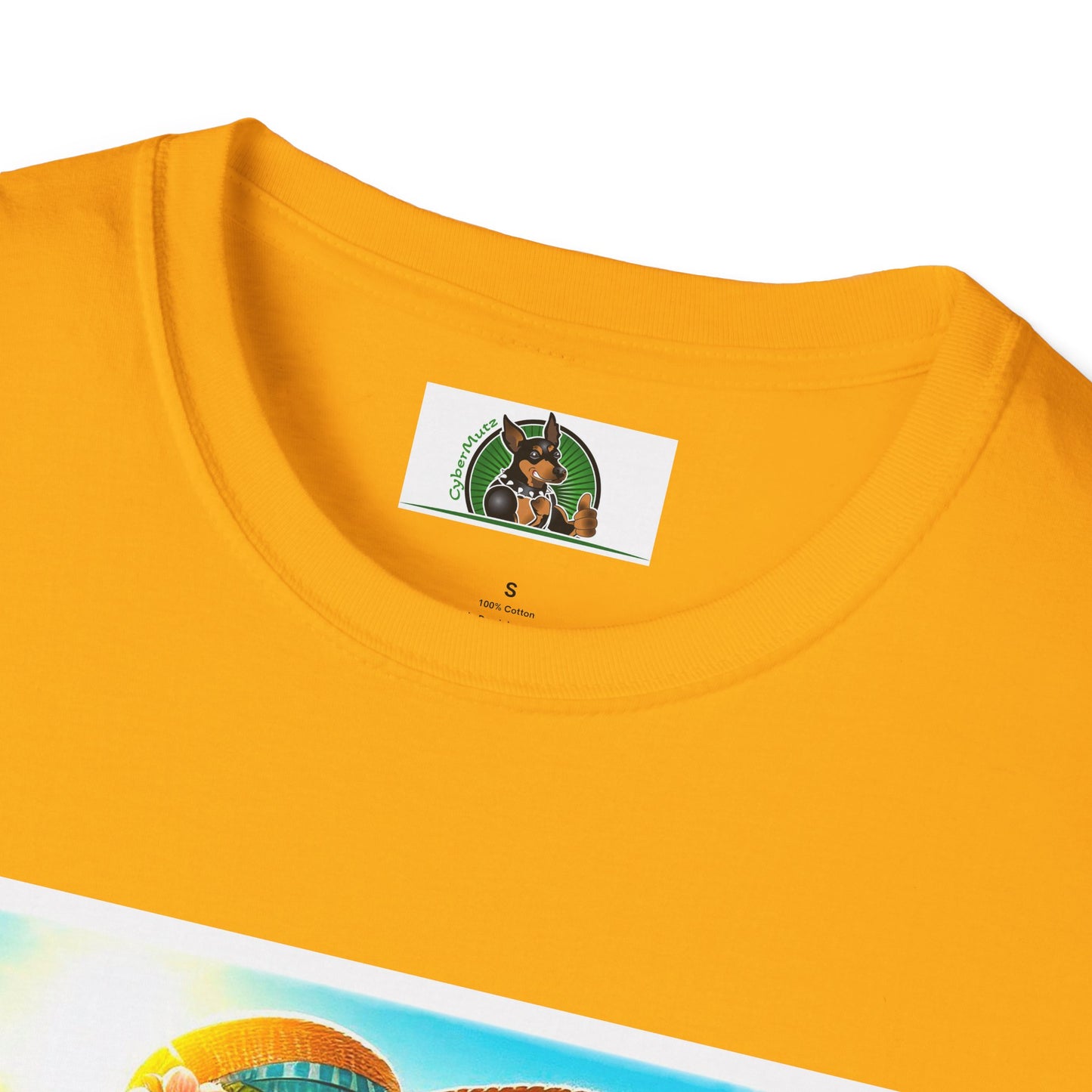Beagle Girl Dog Wearing Sun Hat At Beach T-Shirt Printify