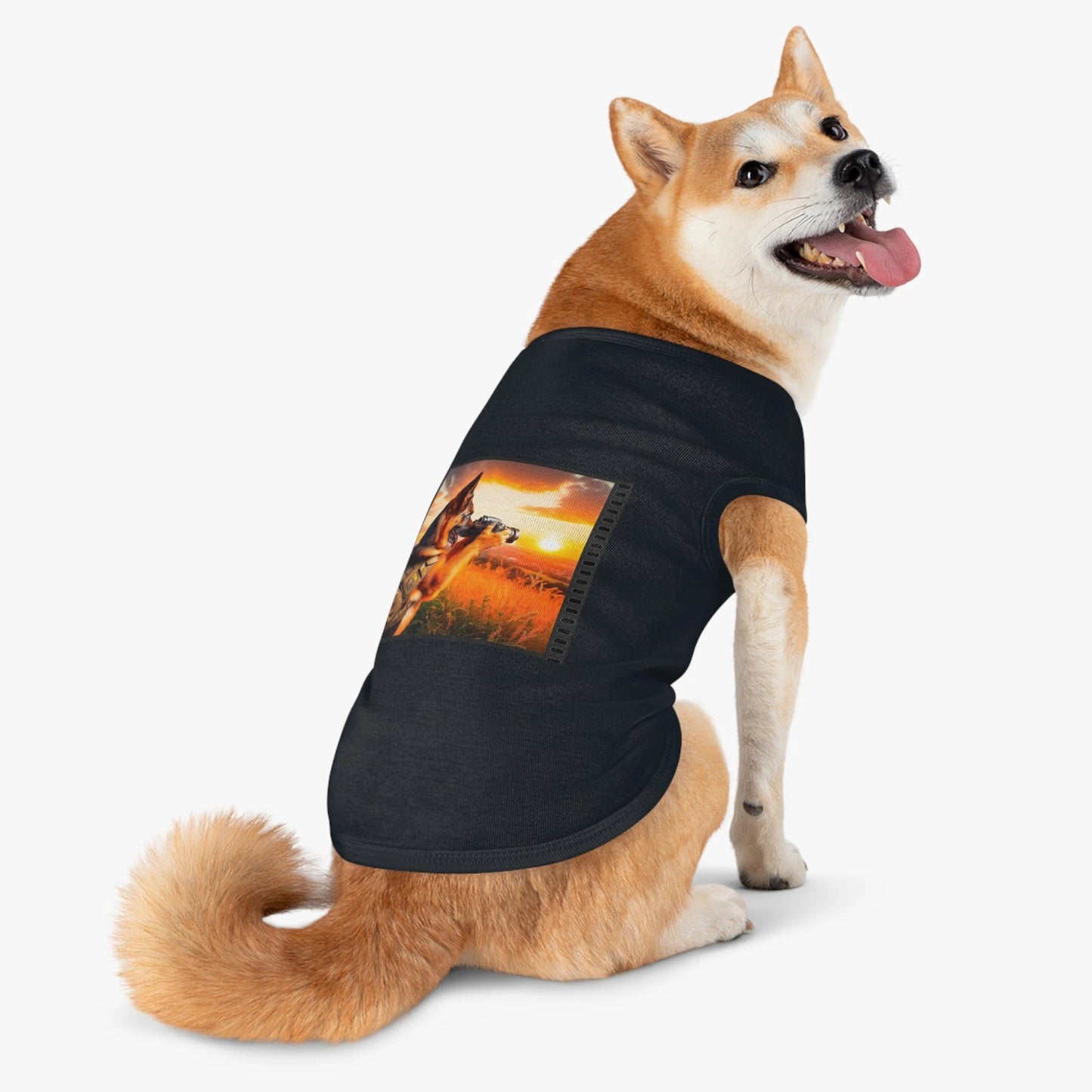 German Shepherd Pet Tank Top For Athletic Dogs Durable Comfortable Fit For Runs And Fetch And Lounge by Printify