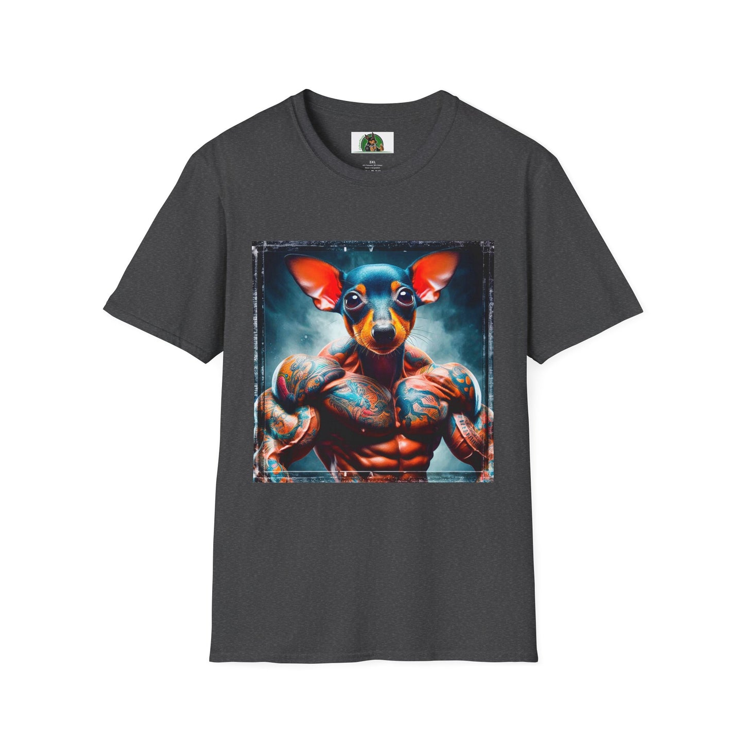 Rat Terrier T-Shirt muscles T-Shirt Printify XS Dark Heather