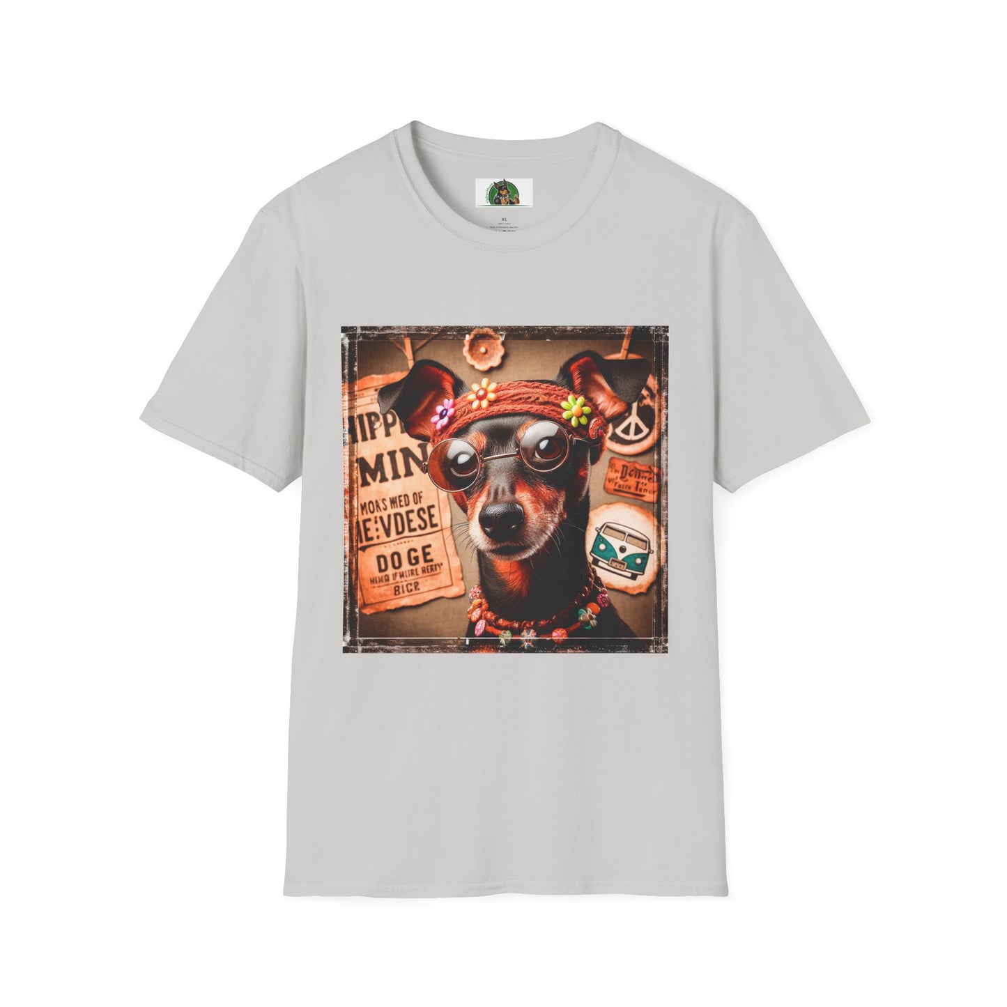 Min Pin T-Shirt hippie dude T-Shirt Printify S Ice Grey