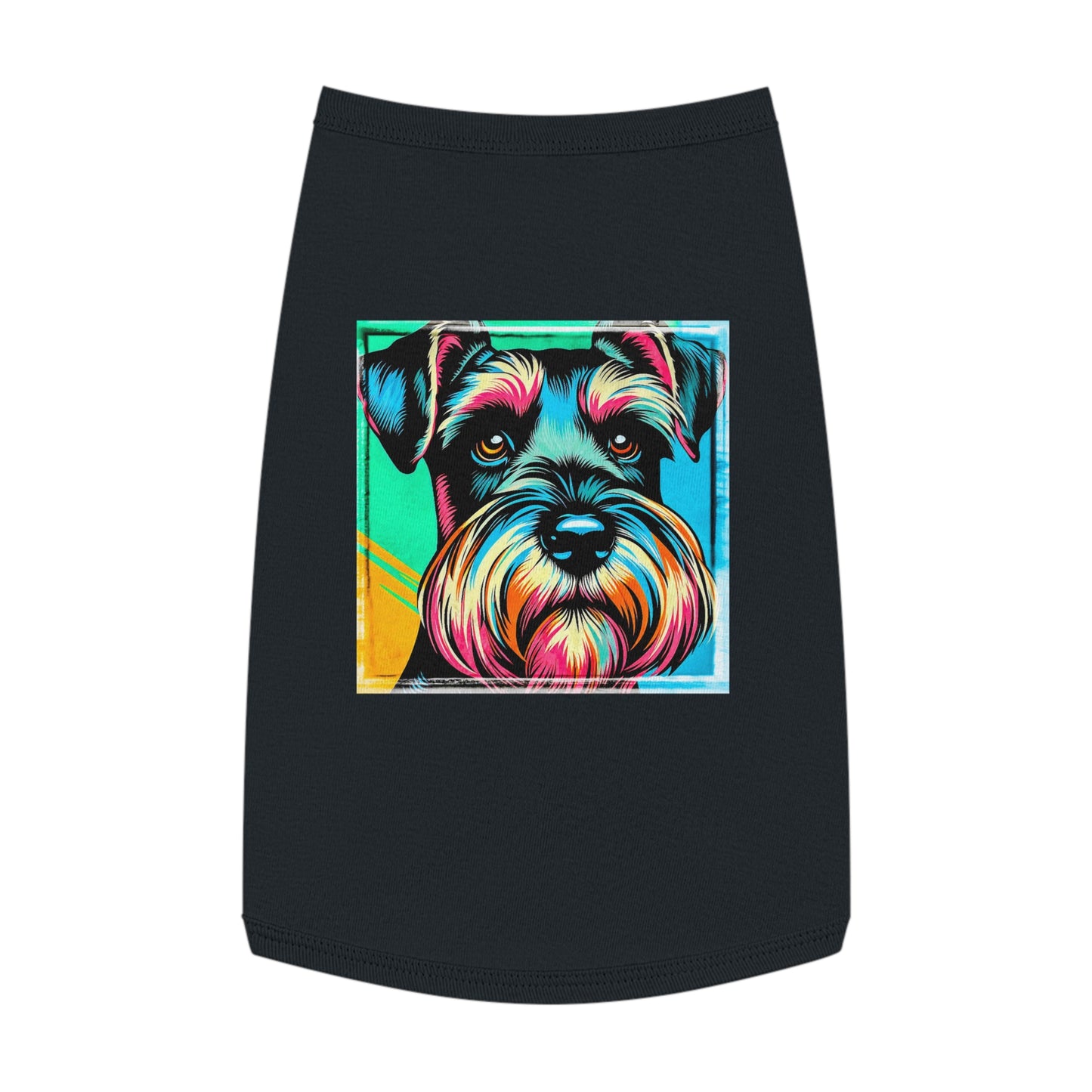 Miniature Schnauzer colorful art shirt Pets Printify L Black