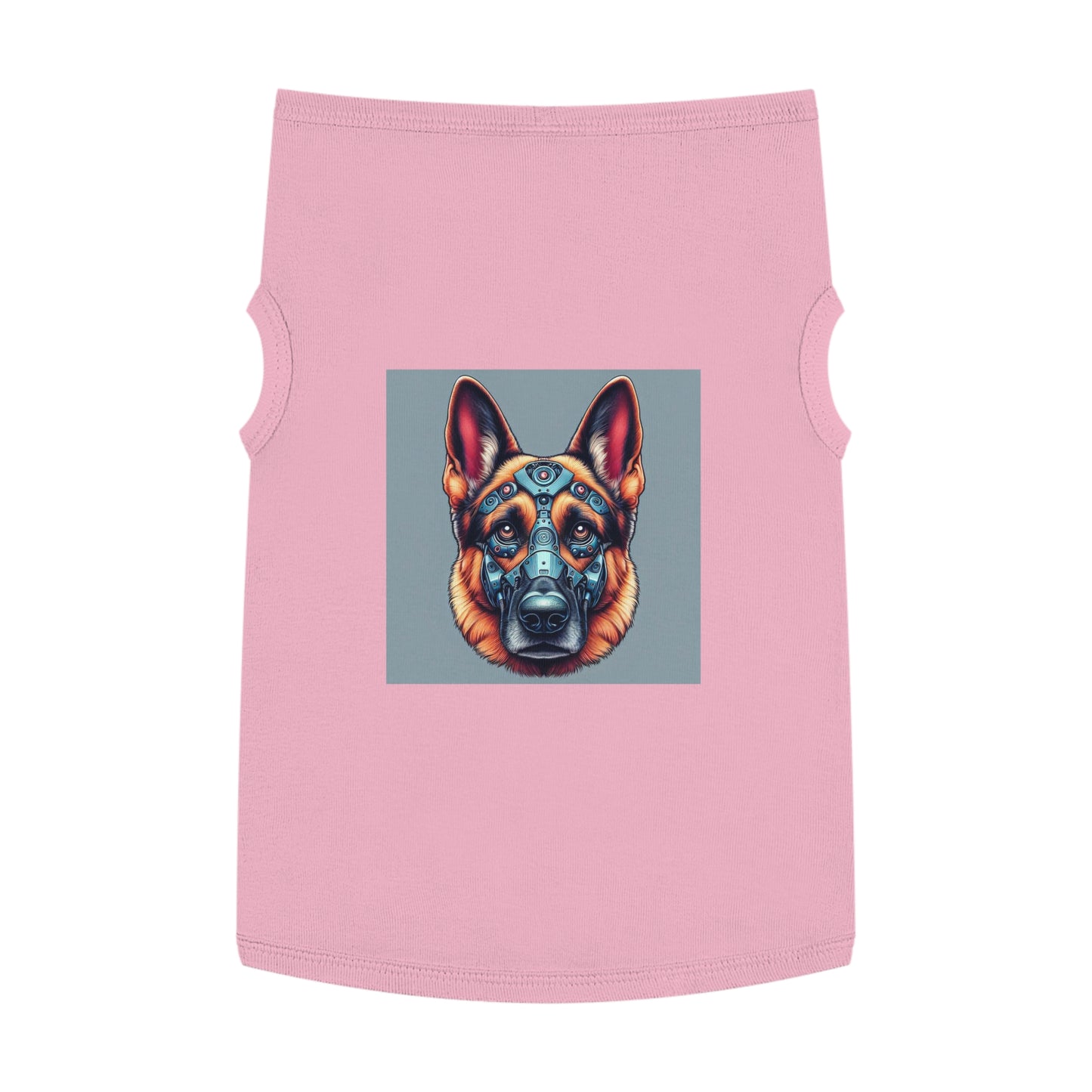 German Shepherd robot shirt Pets Printify XL Pink