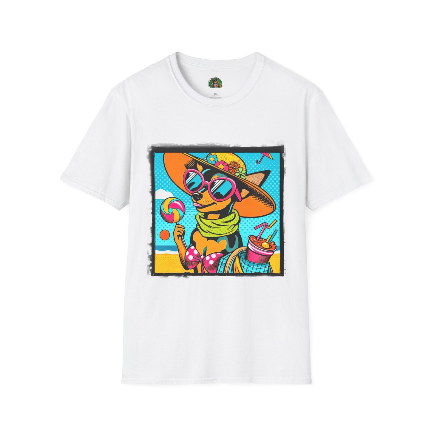 Min Pin T-Shirt beach vacation T-Shirt Printify XS White