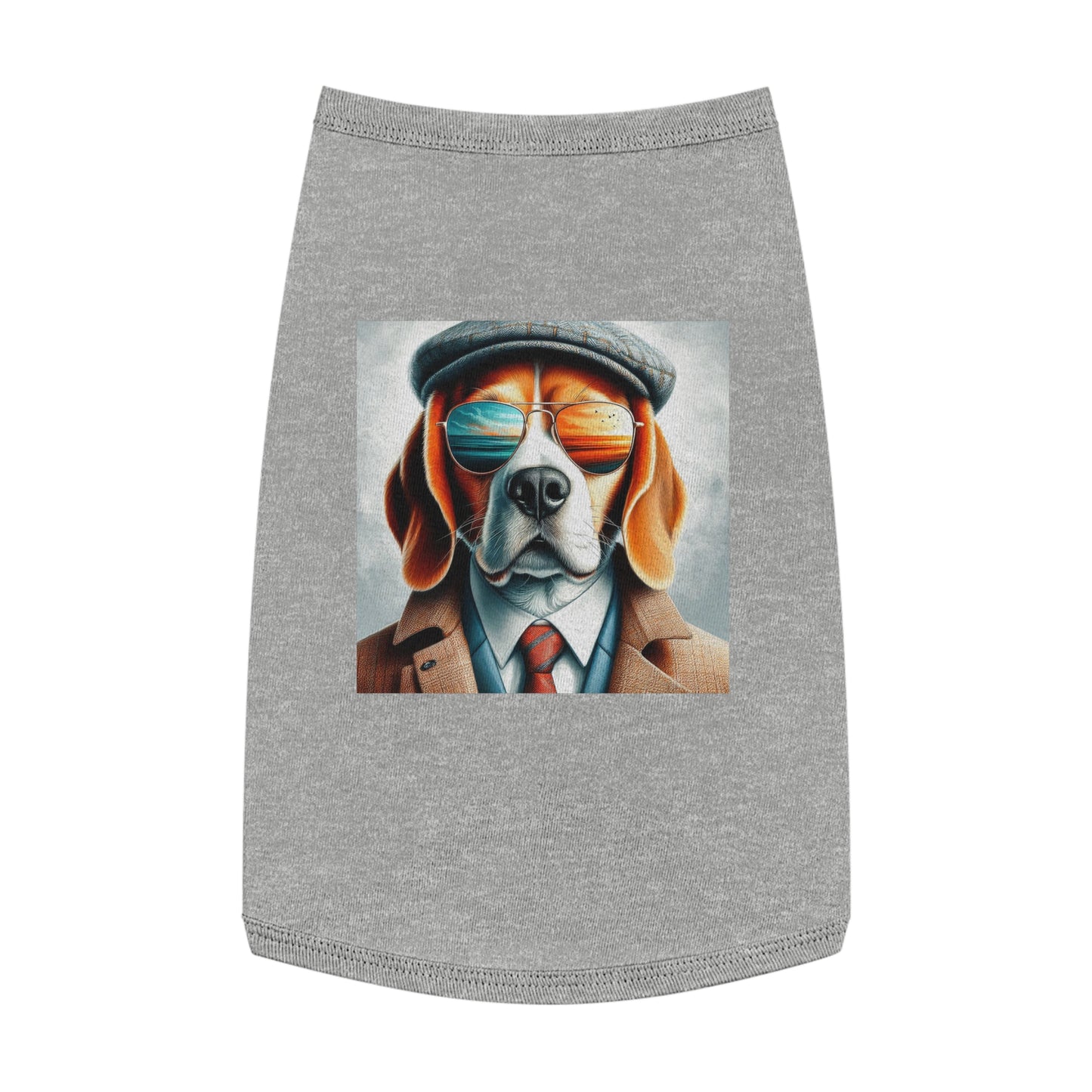 Pet Tank Top Beagle Classy Suit Pets Printify