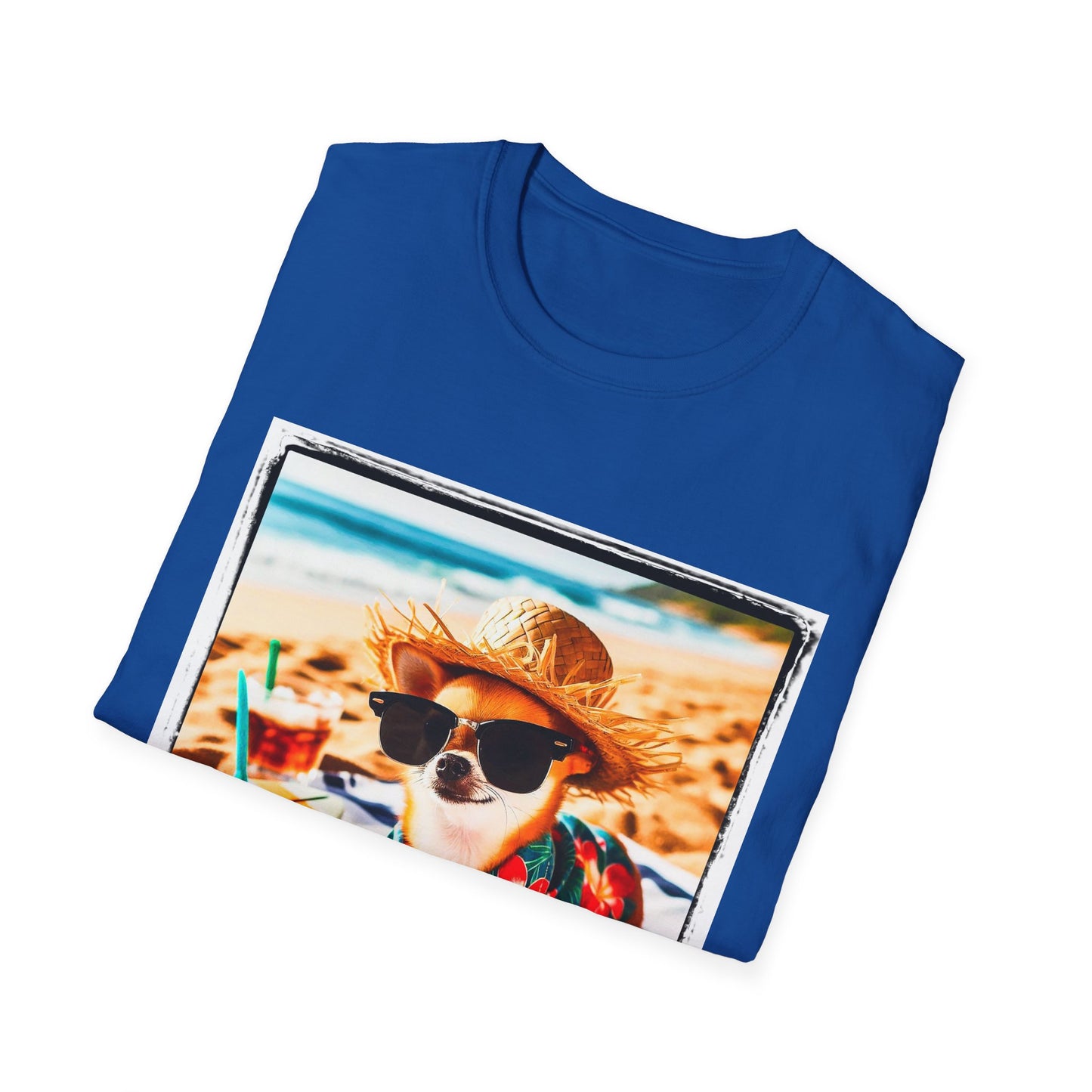 Chihuahua beach scene t shirt T-Shirt Printify
