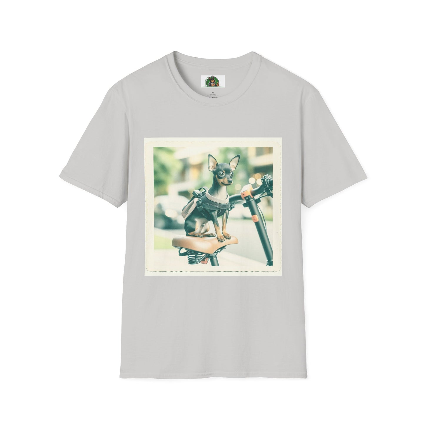 Min Pin T-Shirt scooter riding T-Shirt Printify S Ice Grey