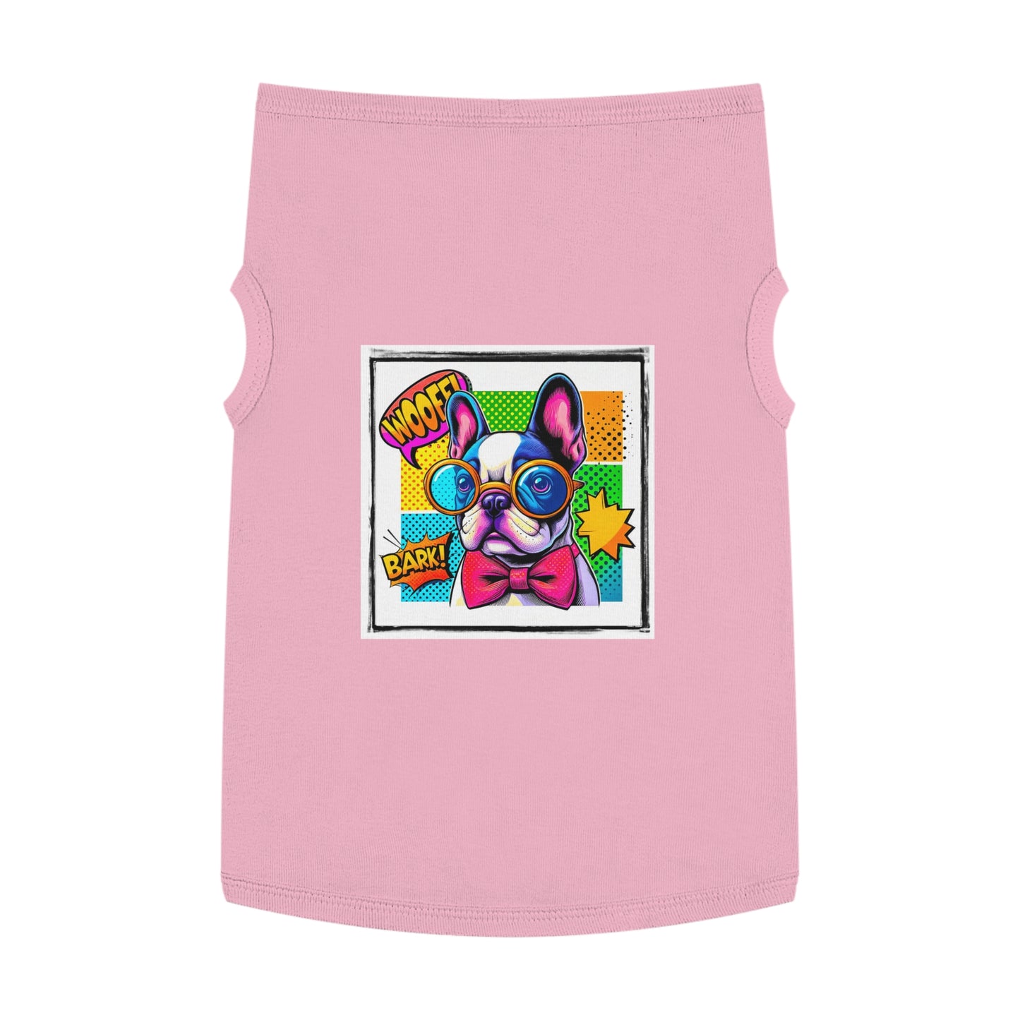 Wacky Pet Tank Top French Bulldog comic book t shirt Pets Printify XL Pink