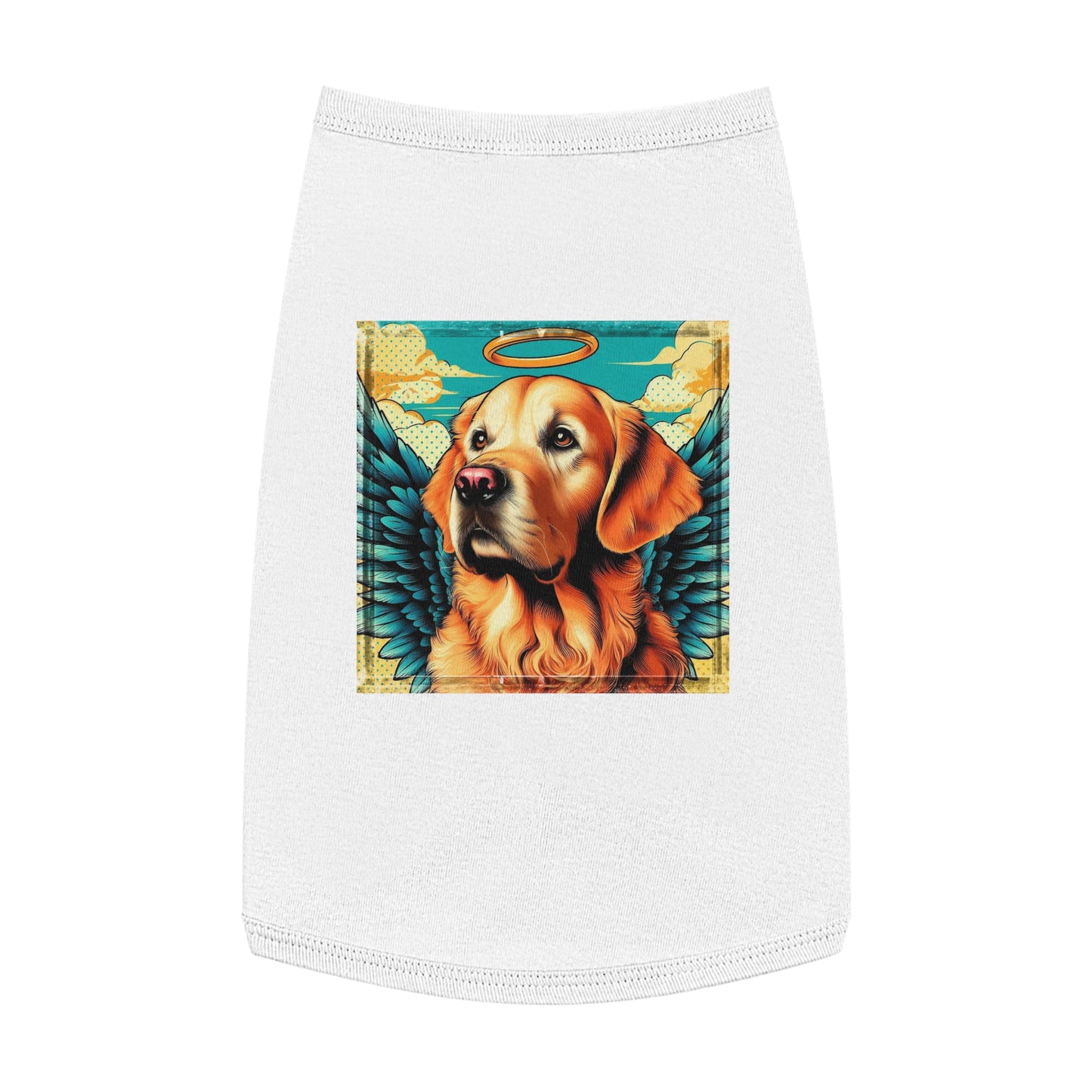 Golden Retriever heavenly angel tank top Pets Printify L White