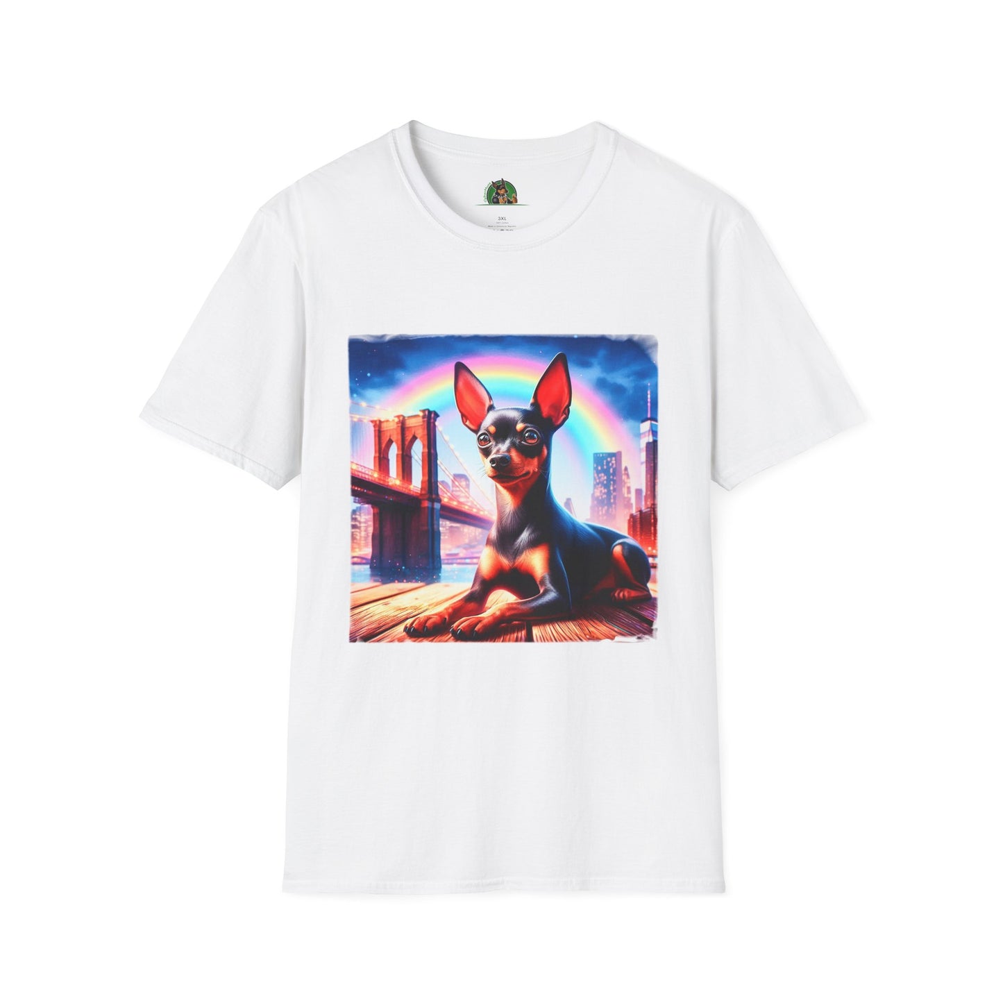 Min Pin T-Shirt rainbow T-Shirt Printify XS White