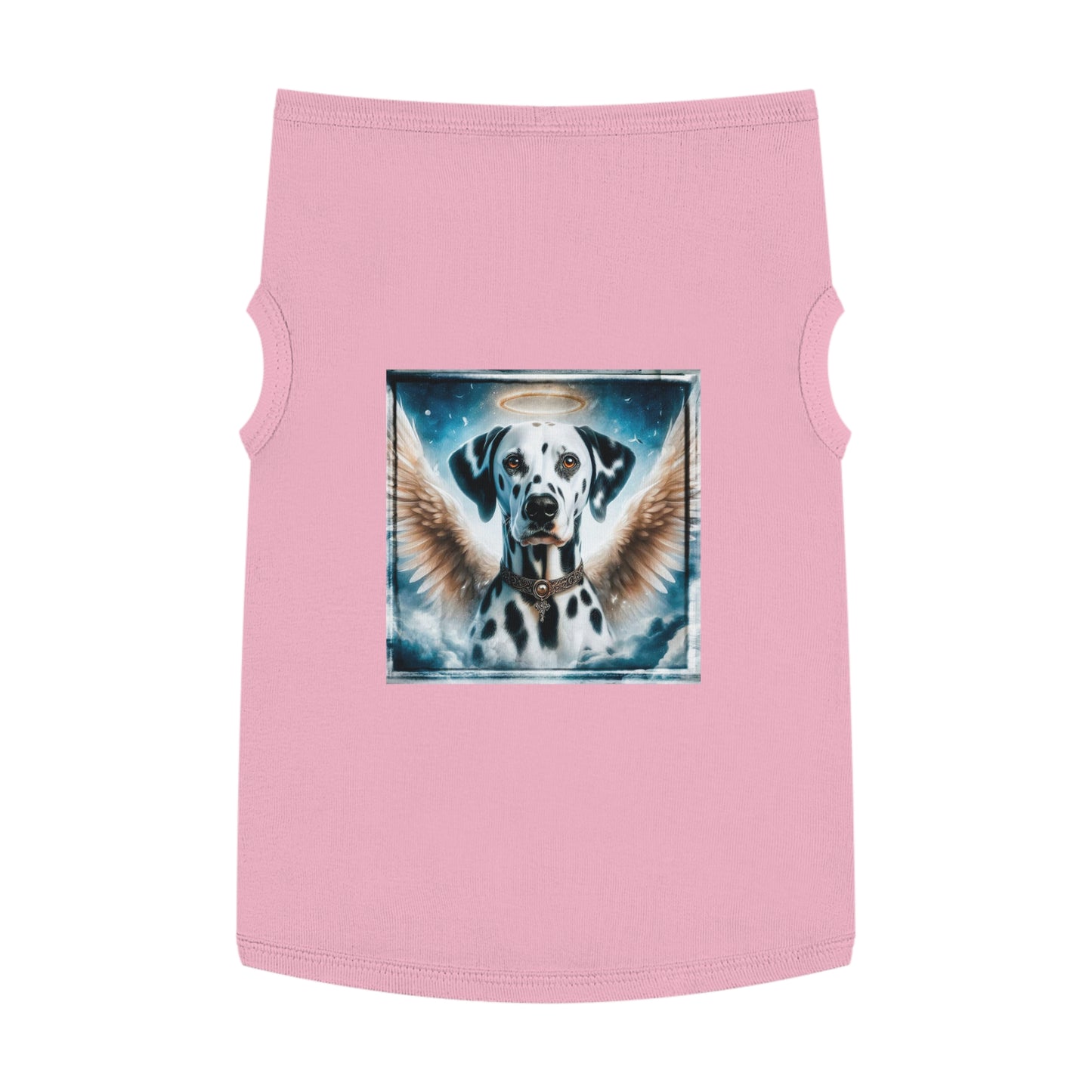 Pet Tank Top Dalmatian white angel t shirt Pets Printify XL Pink