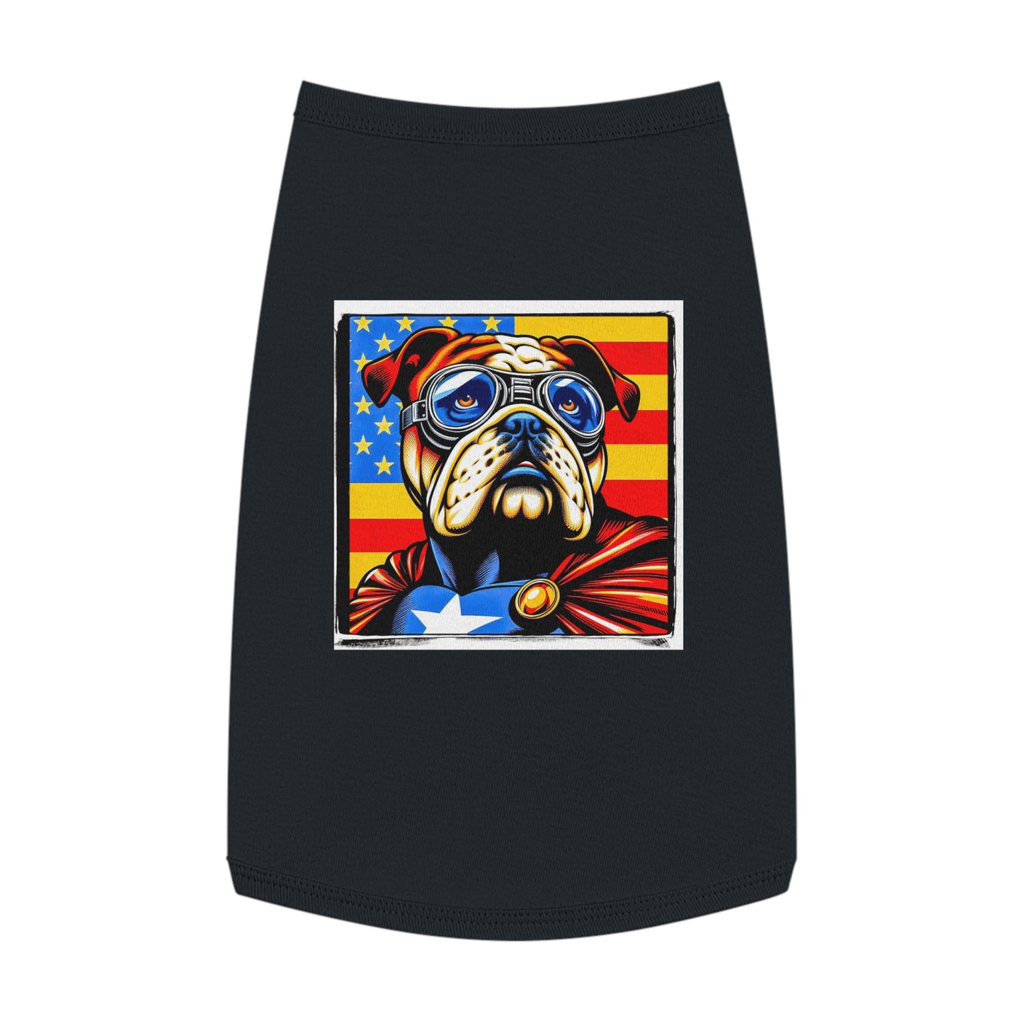 Pet Tank Top Bulldog American dream t shirt Pets Printify
