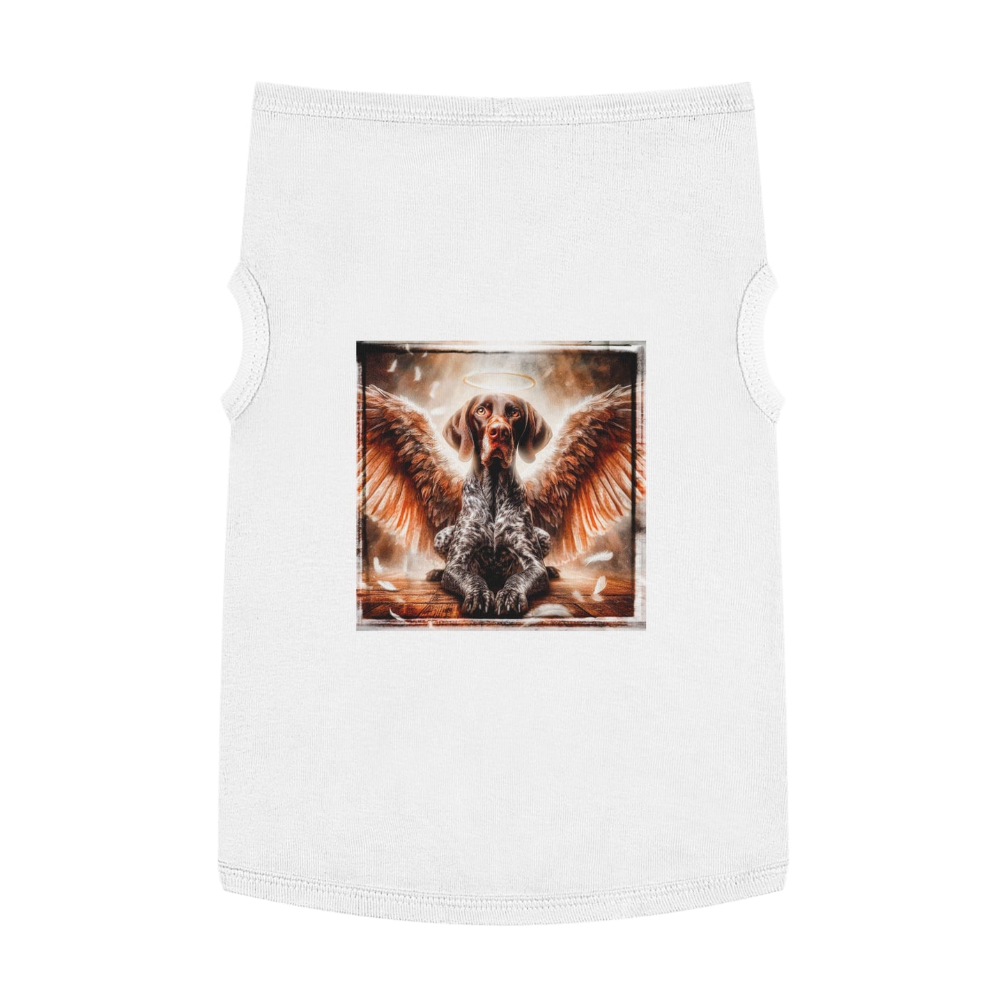 Pet Tank Top German Shorthaired Pointer angel t shirt Pets Printify XL White