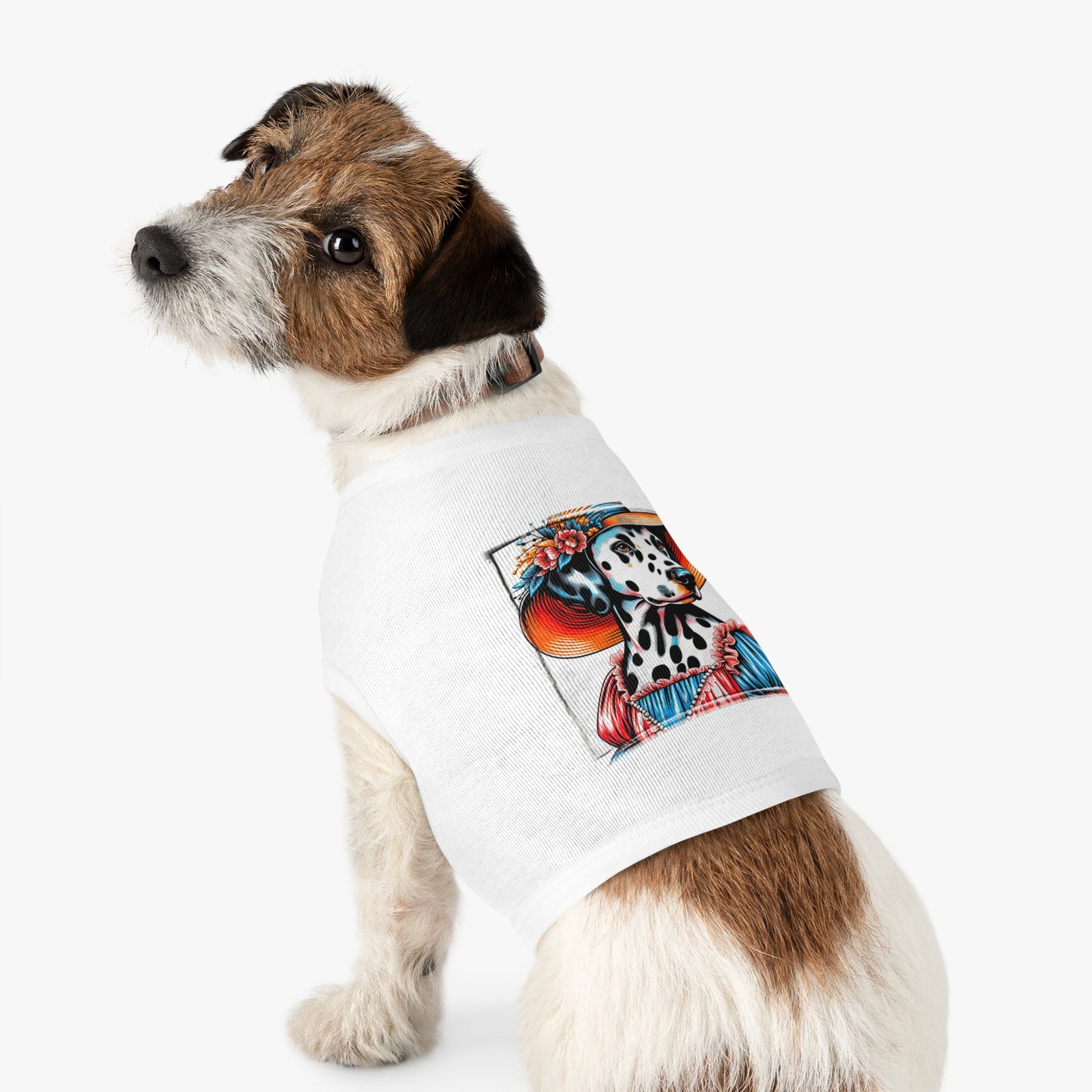 Pet Tank Top Dalmatian dress up t shirt Pets Printify