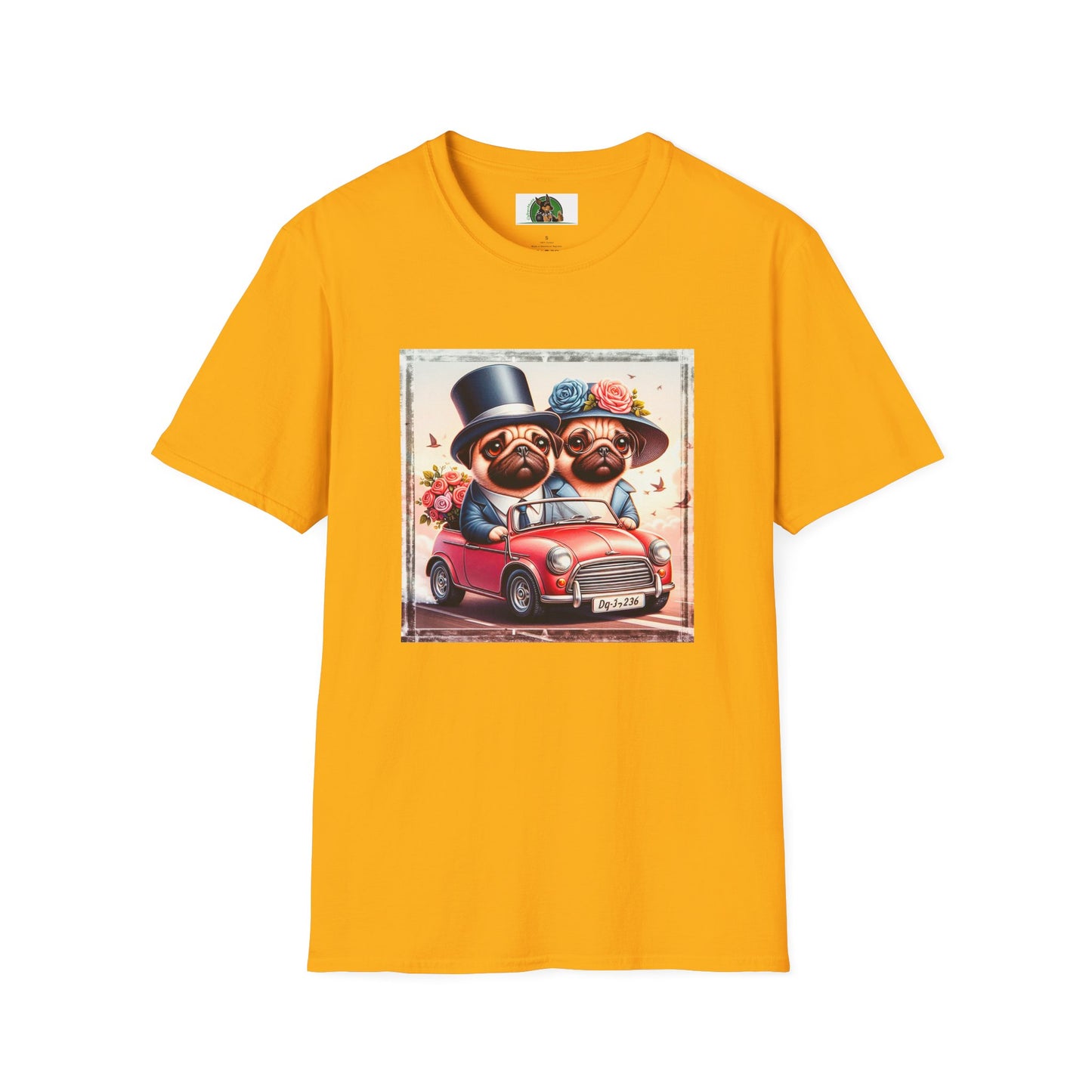 Wacky Pugs T-Shirt Printify S Gold