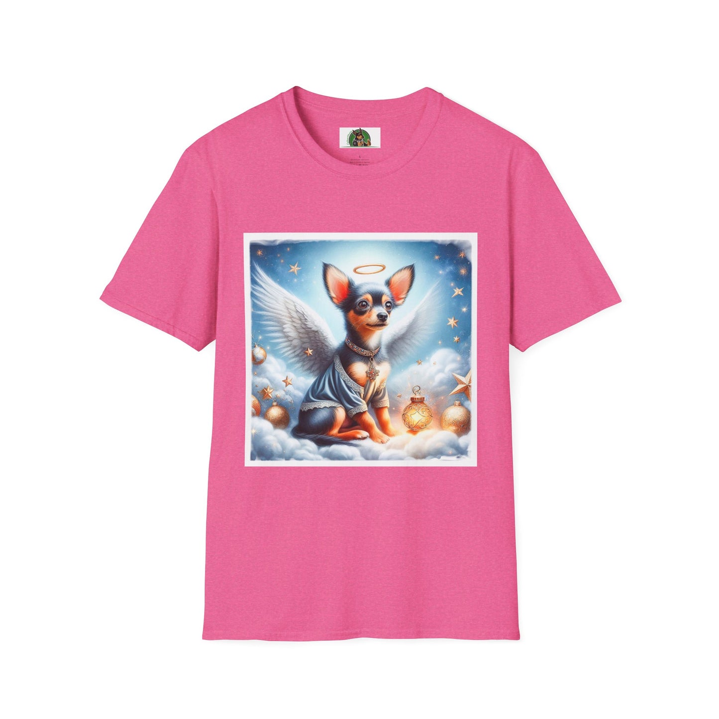 Min Pin T-Shirt pretty Angel T-Shirt Printify S Heather Heliconia