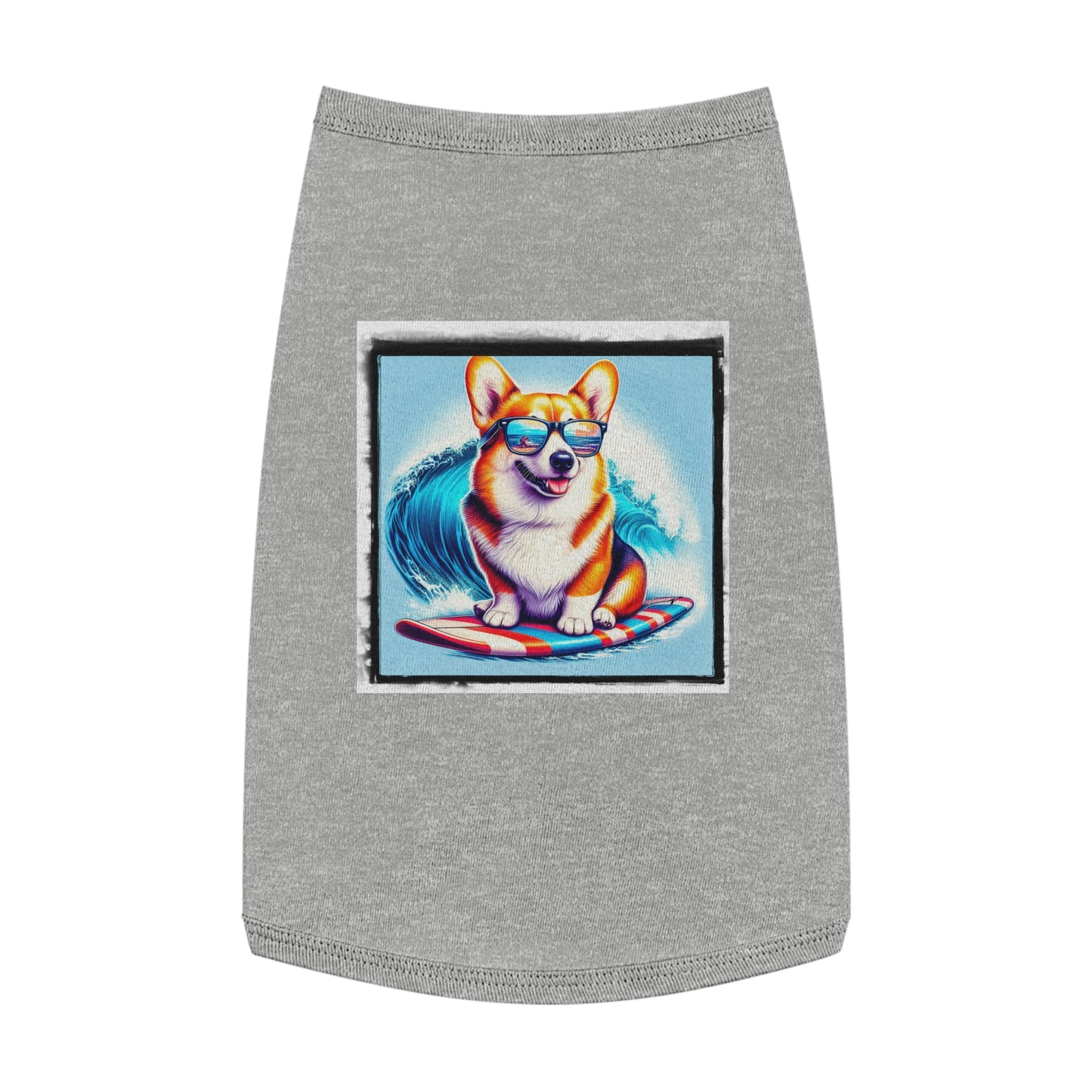 Pembroke Welsh Corgi Hawaiian surfer shirt Pets Printify L Heather