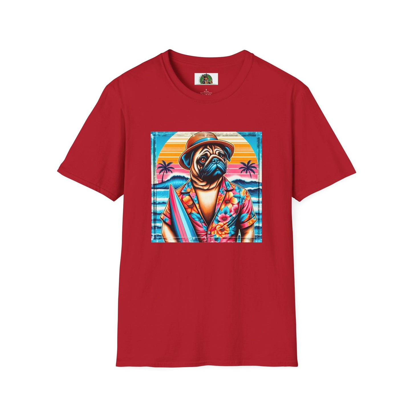 Pugs T-Shirt Printify S Cherry Red