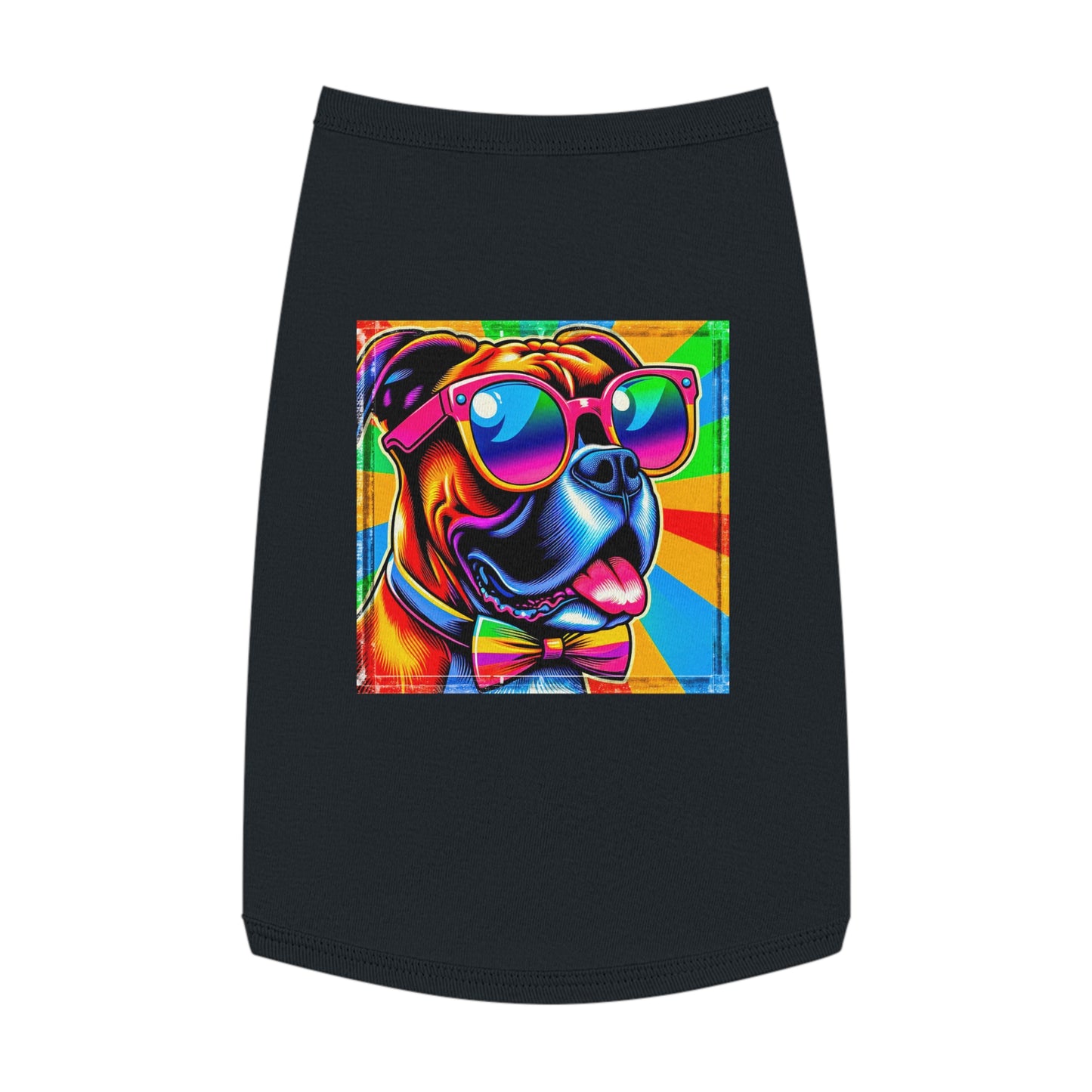 Pet Tank Top Boxer Pets Printify L Black