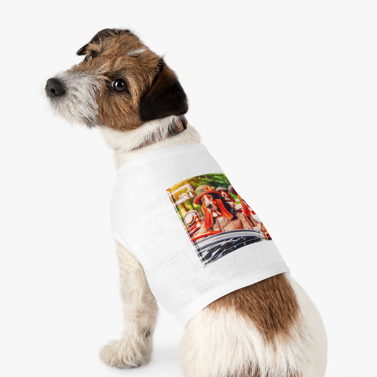 Pet Tank Top Wacky Basset Hound Pets Printify