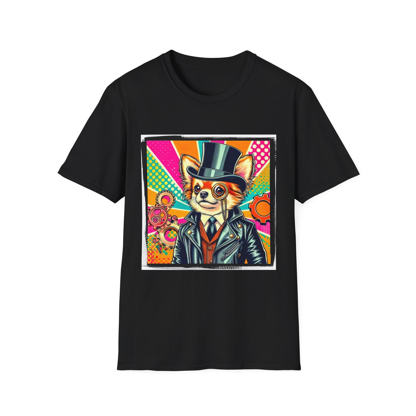 Chihuahua steampunk t shirt T-Shirt Printify XS Black
