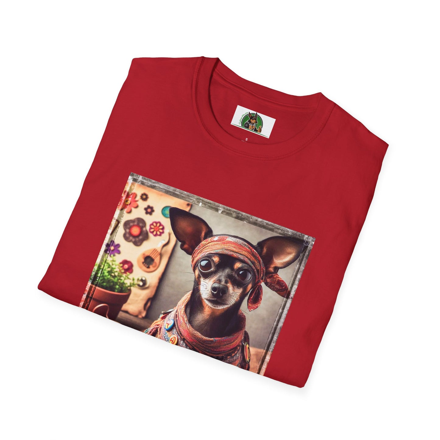 Min Pin T-Shirt hippie girl
