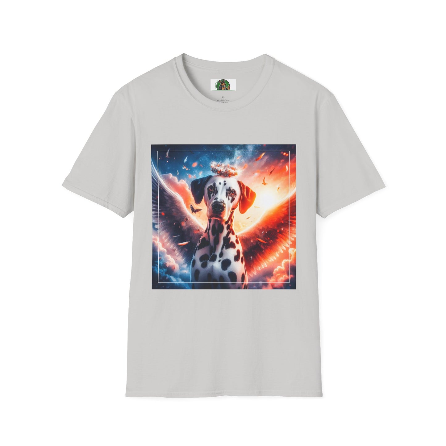 Dalmatian heavenly angel t shirt T-Shirt Printify S Ice Grey