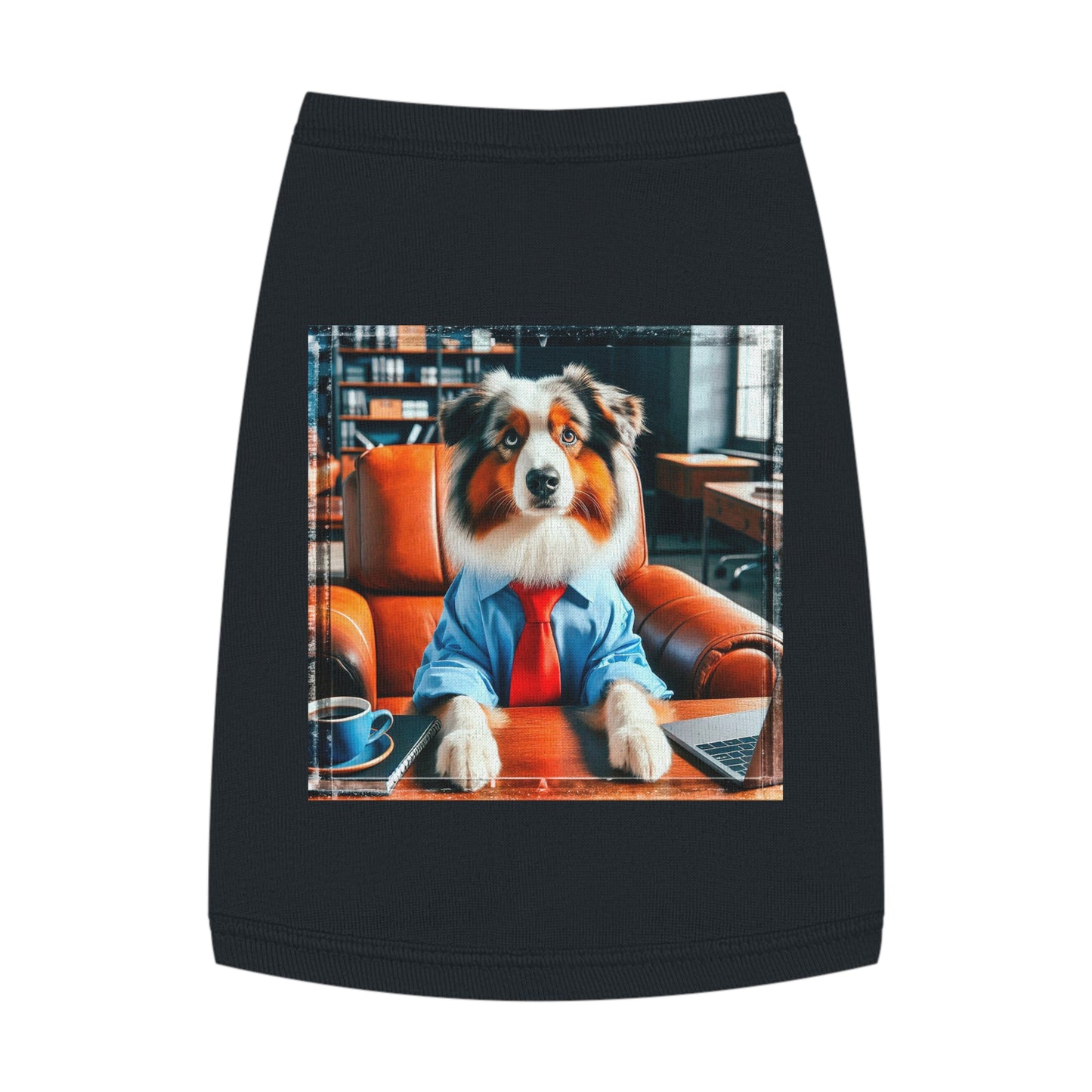 Pet Tank Top Australian Shepherd Pets Printify M Black