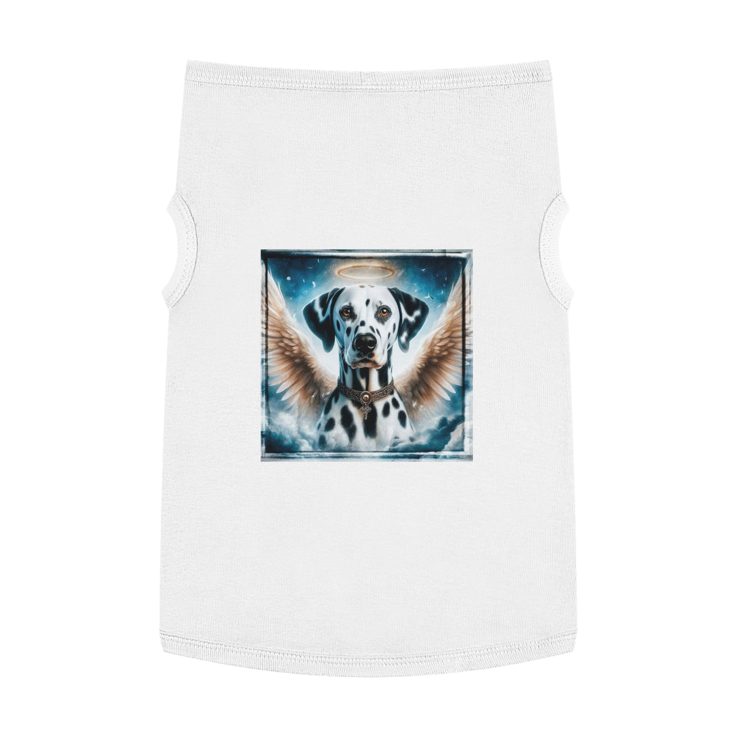 Pet Tank Top Dalmatian white angel t shirt Pets Printify XL White