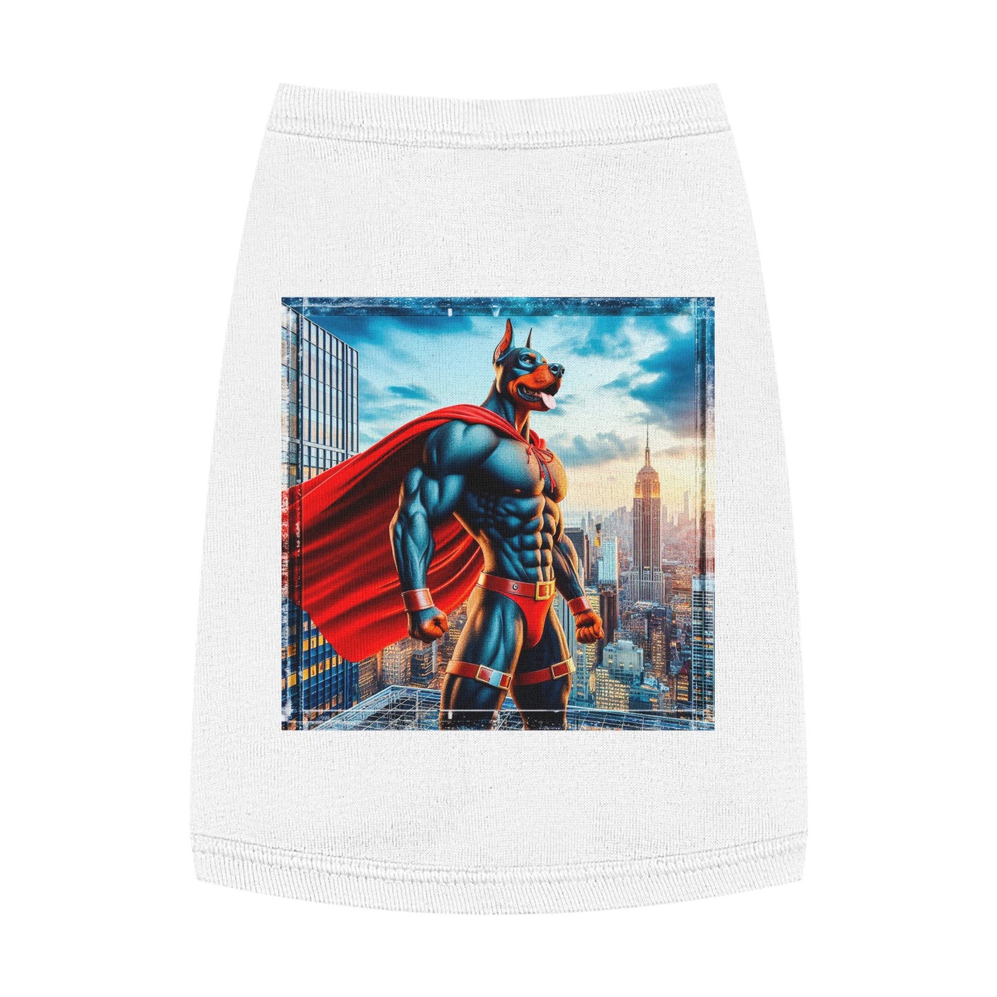 Pet Tank Top Doberman muscleman hero t shirt Pets Printify