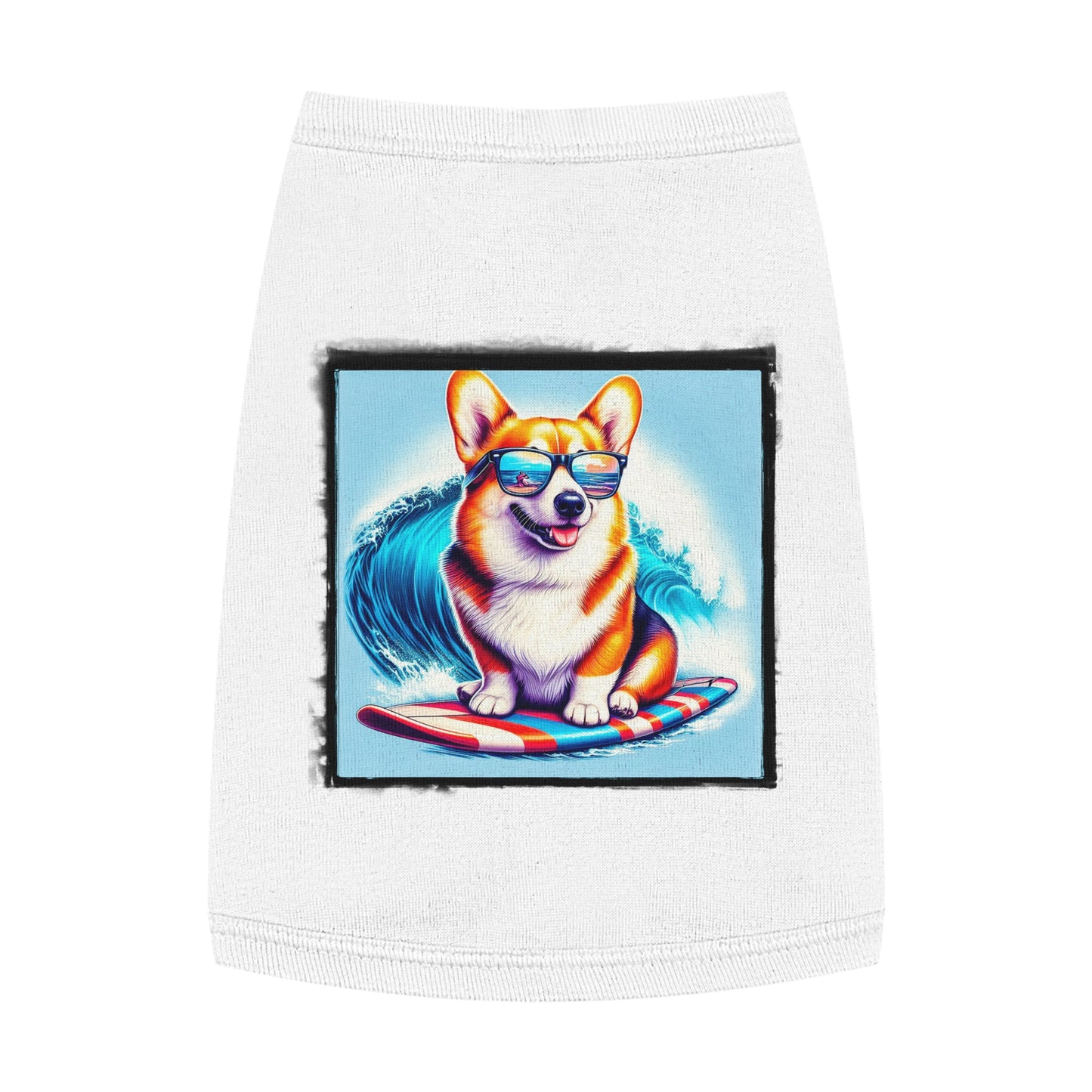 Pembroke Welsh Corgi Hawaiian surfer shirt Pets Printify M White
