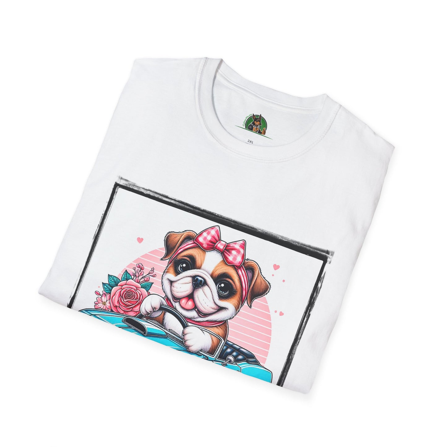 Wacky Bulldog baby driver t shirt T-Shirt Printify