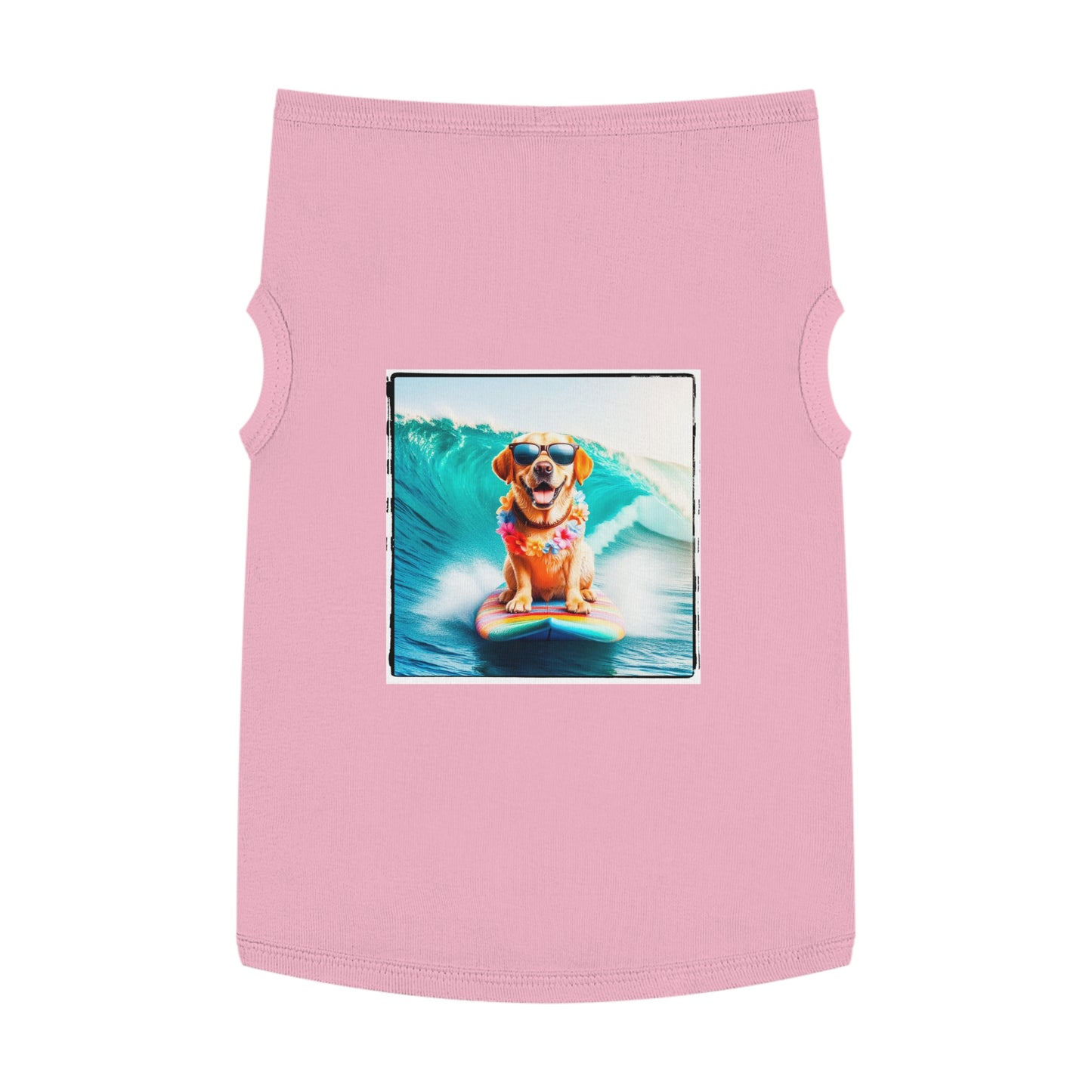 Labrador Retriever surfer puppy shirt Pets Printify XL Pink