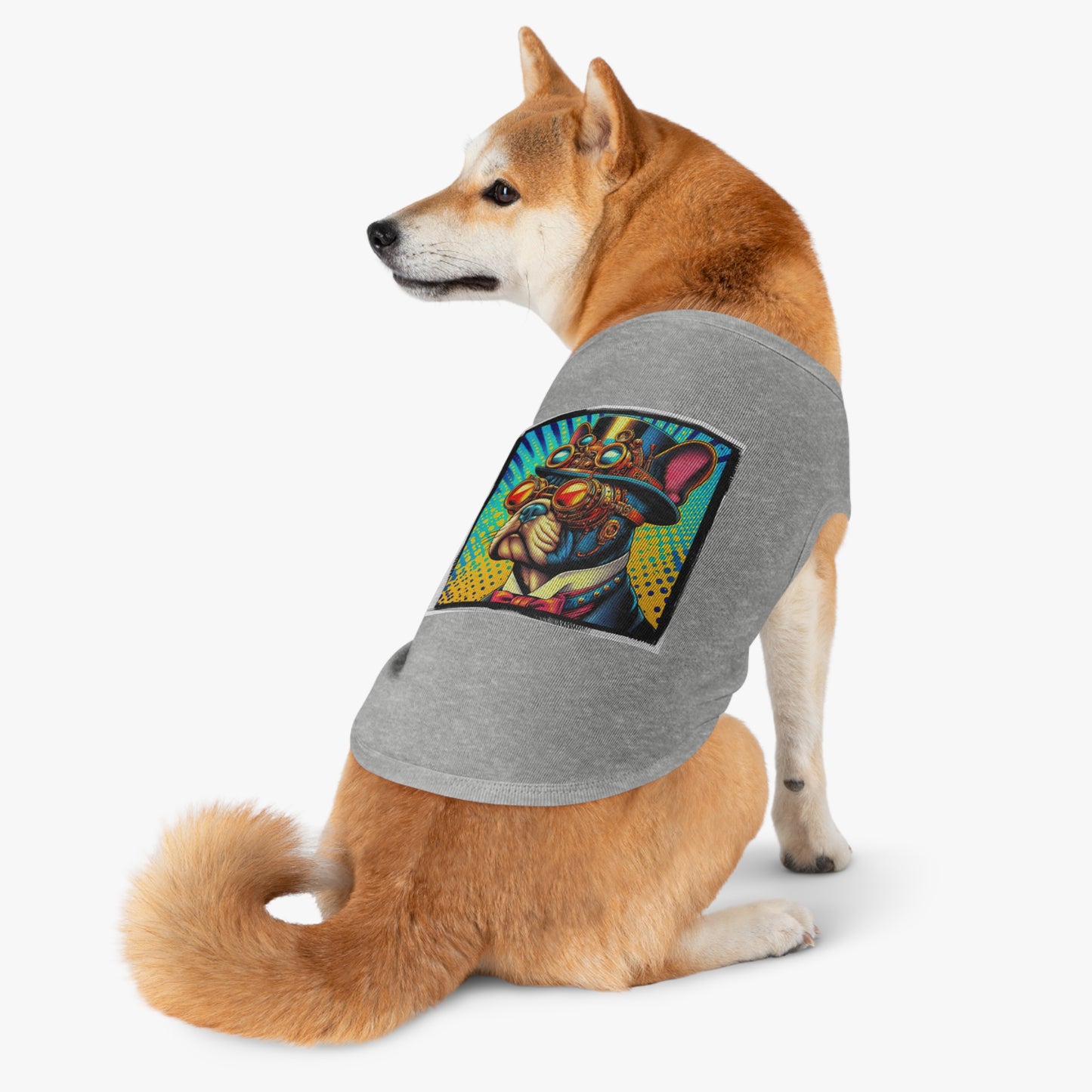 Pet Tank Top French Bulldog steampunk king t shirt Pets Printify