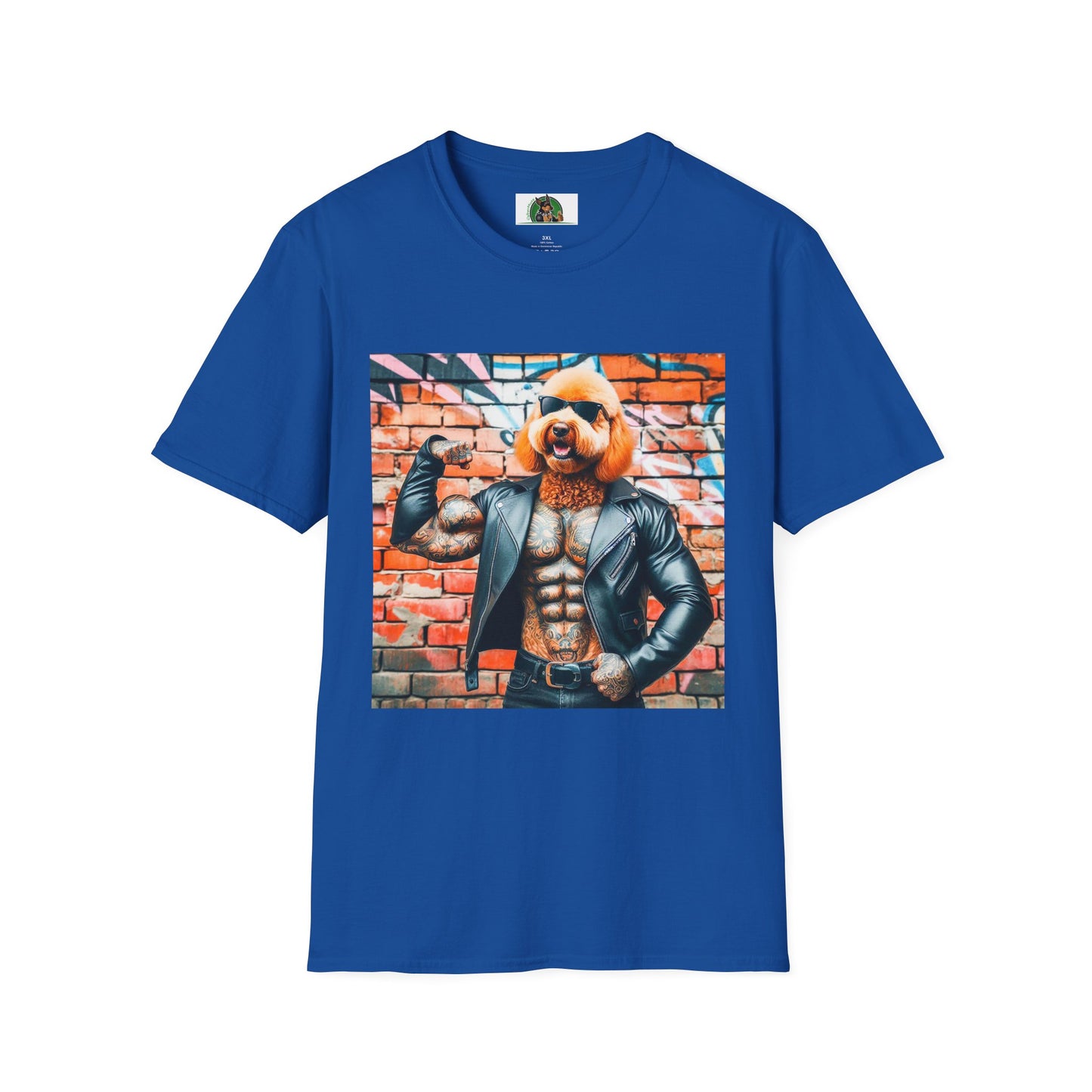 Golden Doodle muscles t shirt T-Shirt Printify XS Royal