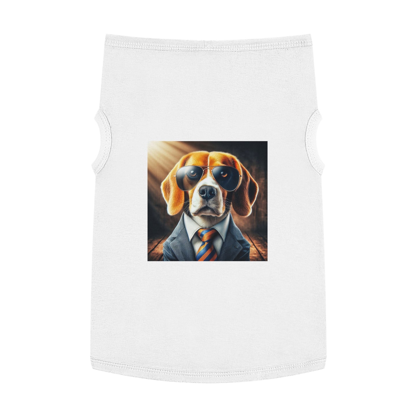 Pet Tank Top Beagle Dog In Suit And Shades Pets Printify
