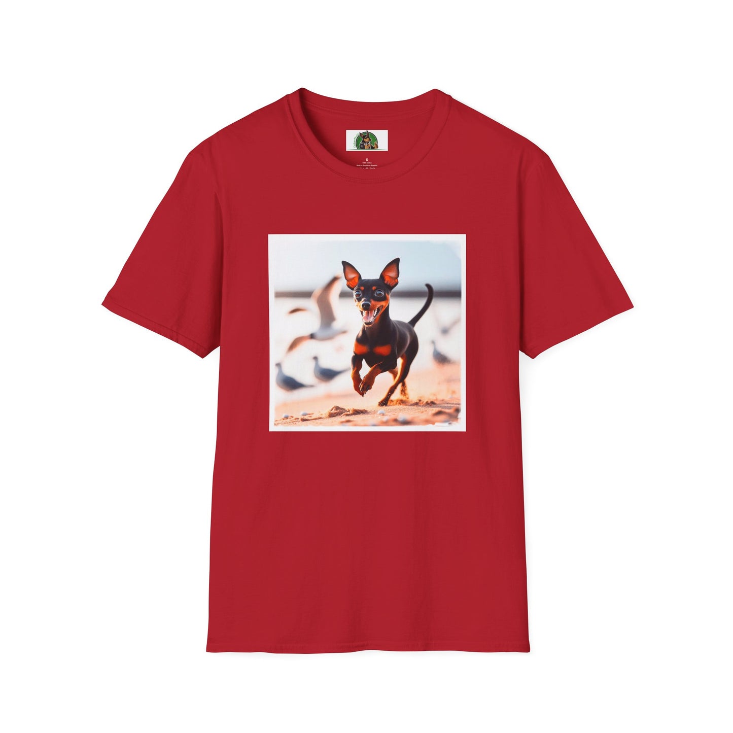 Min Pin T-Shirt beach day fun T-Shirt Printify S Cherry Red