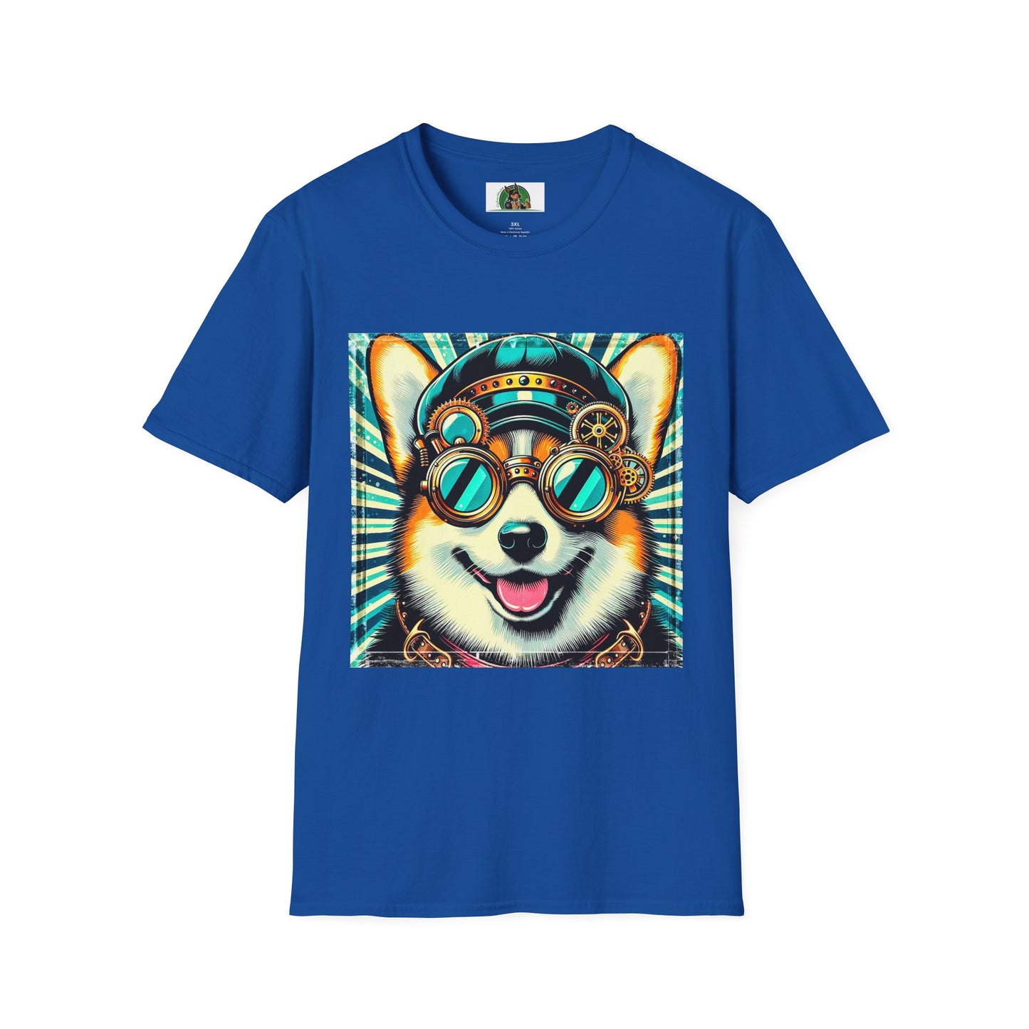Pembroke Welsh Corgi fun googles shirt T-Shirt Printify XS Royal
