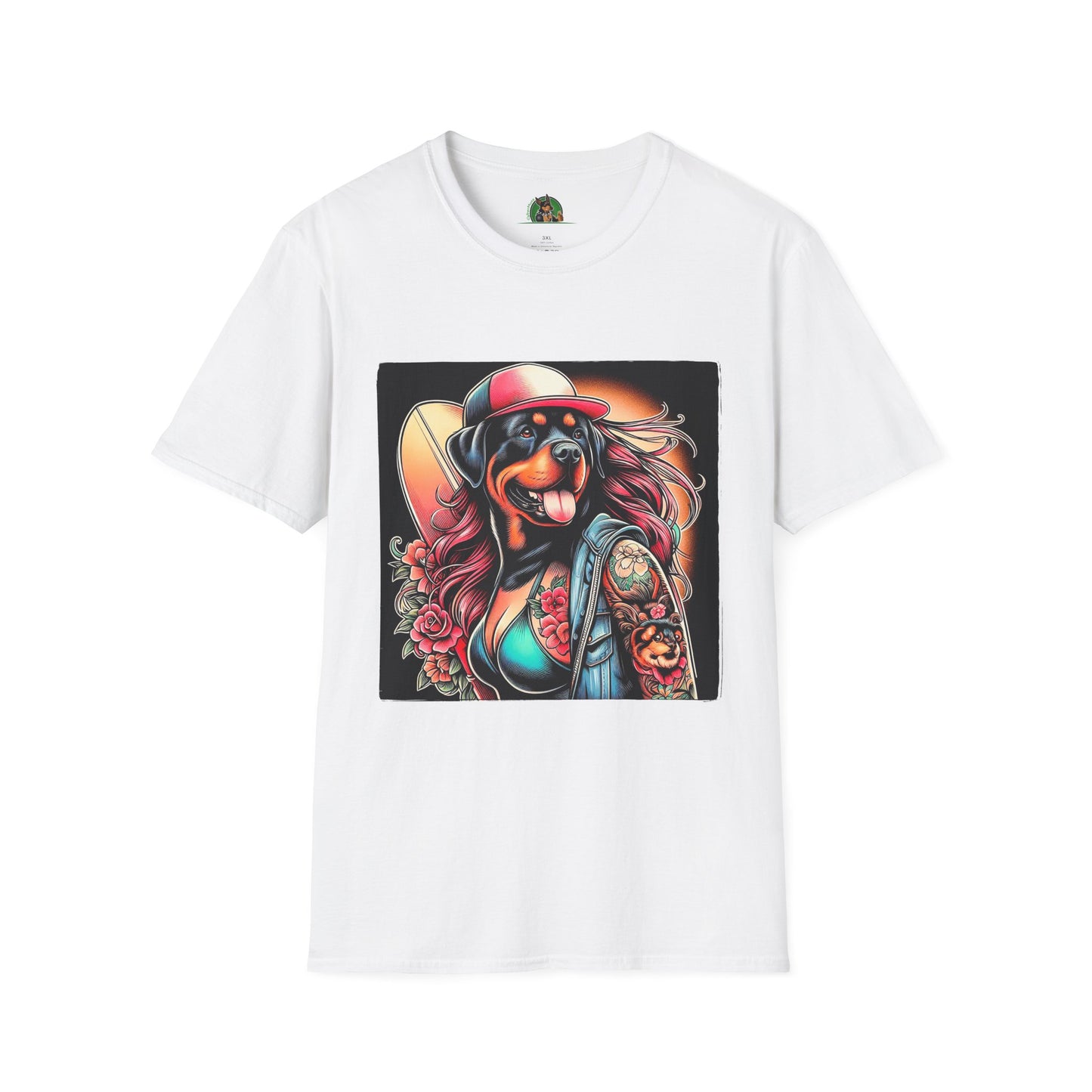 Rottweiler sexy babe shirt T-Shirt Printify XS White