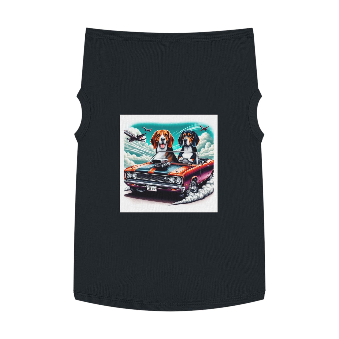 Pet Tank Top Wacky Beagle Dogs In Race Car Pets Printify
