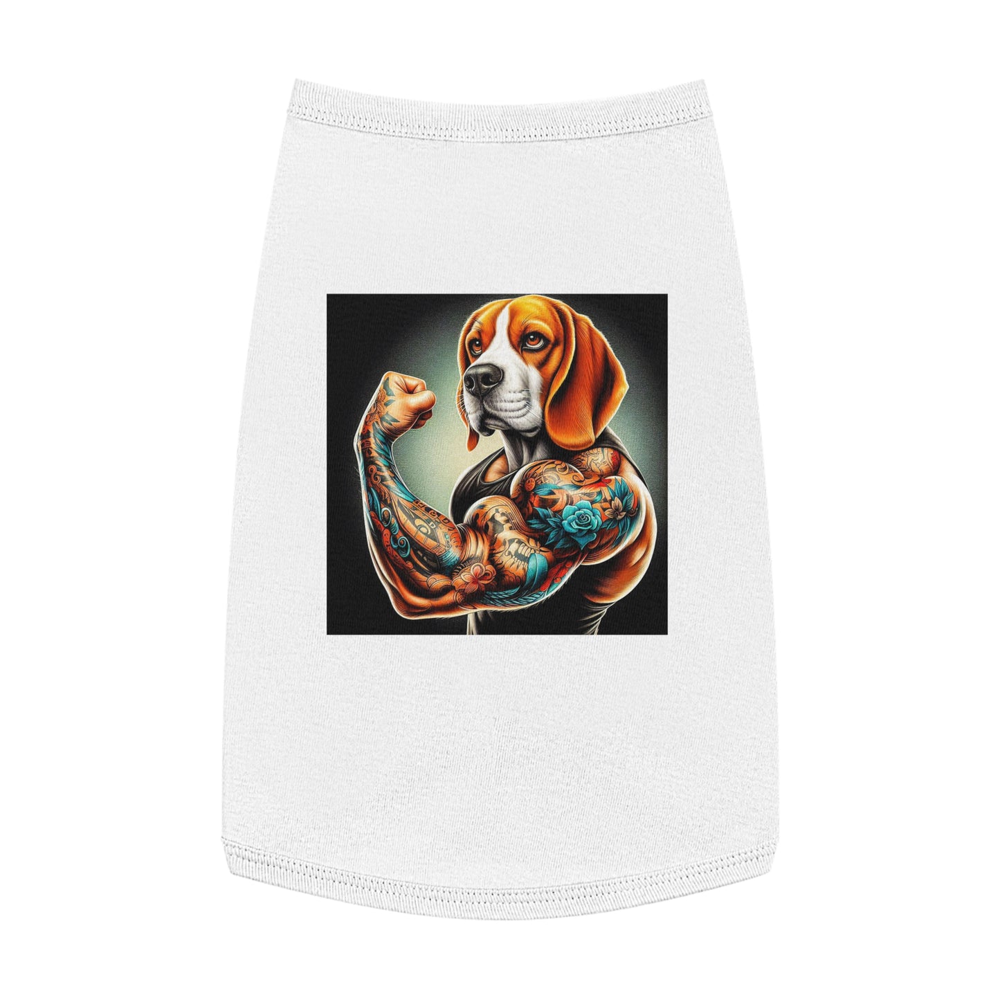Pet Tank Top Beagle Muscle Dog Pets Printify L White