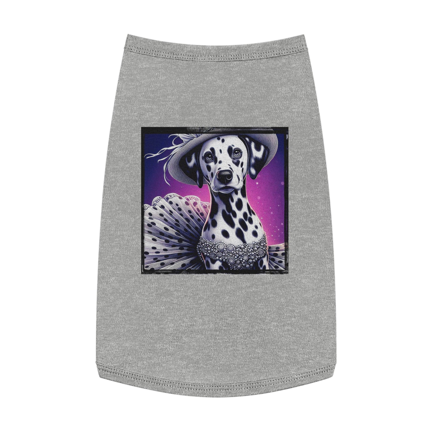 Pet Tank Top Dalmatian pretty in spots t shirt Pets Printify L Heather