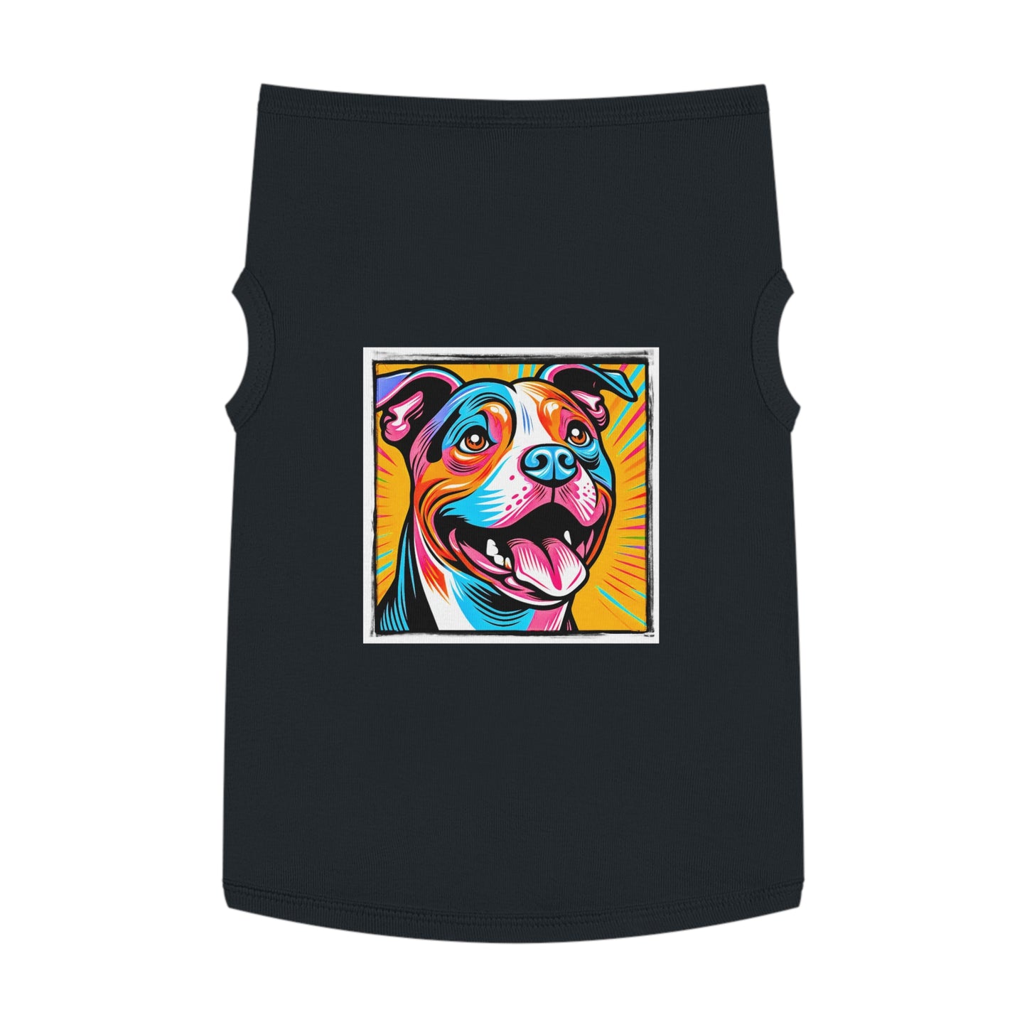 Pet Tank Top Pit Bull handsome fellow Pets Printify XL Black