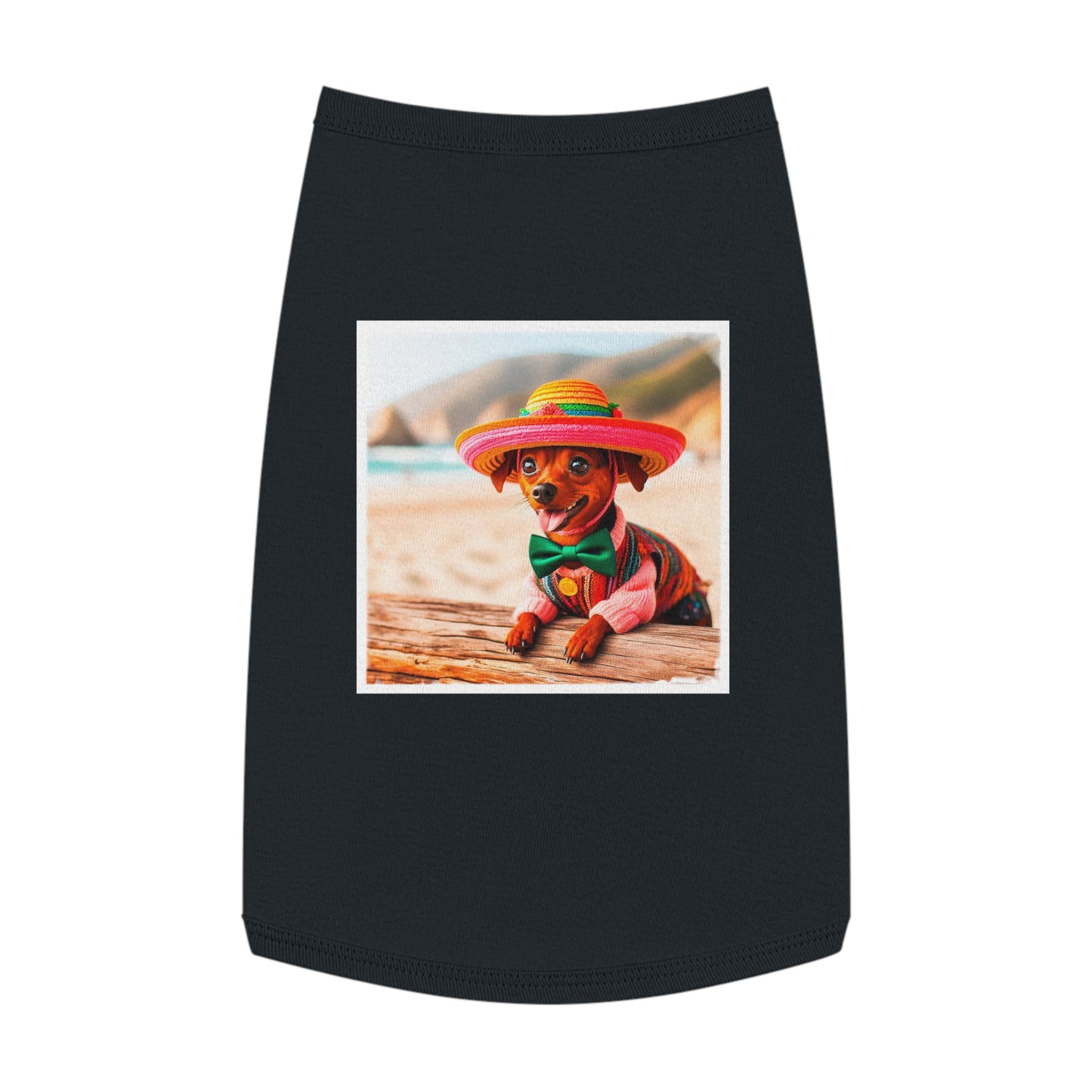 Min Pin Tank Tops cinco de mayo Pets Printify L Black