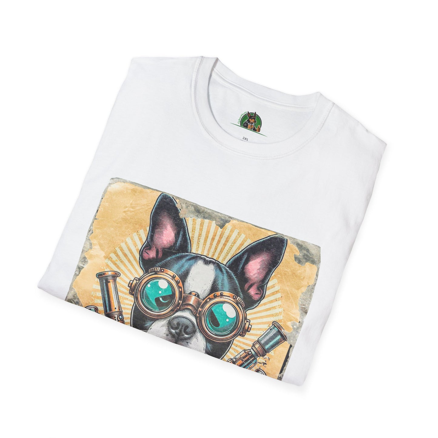 Boston Terrier Steampunk Dog Shirt T-Shirt Printify