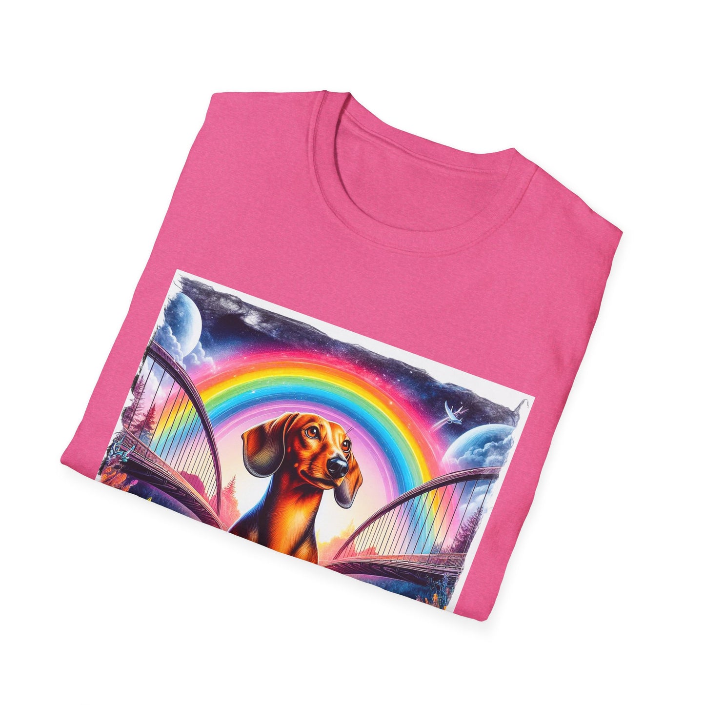 Dachshund colorful rainbow t shirt