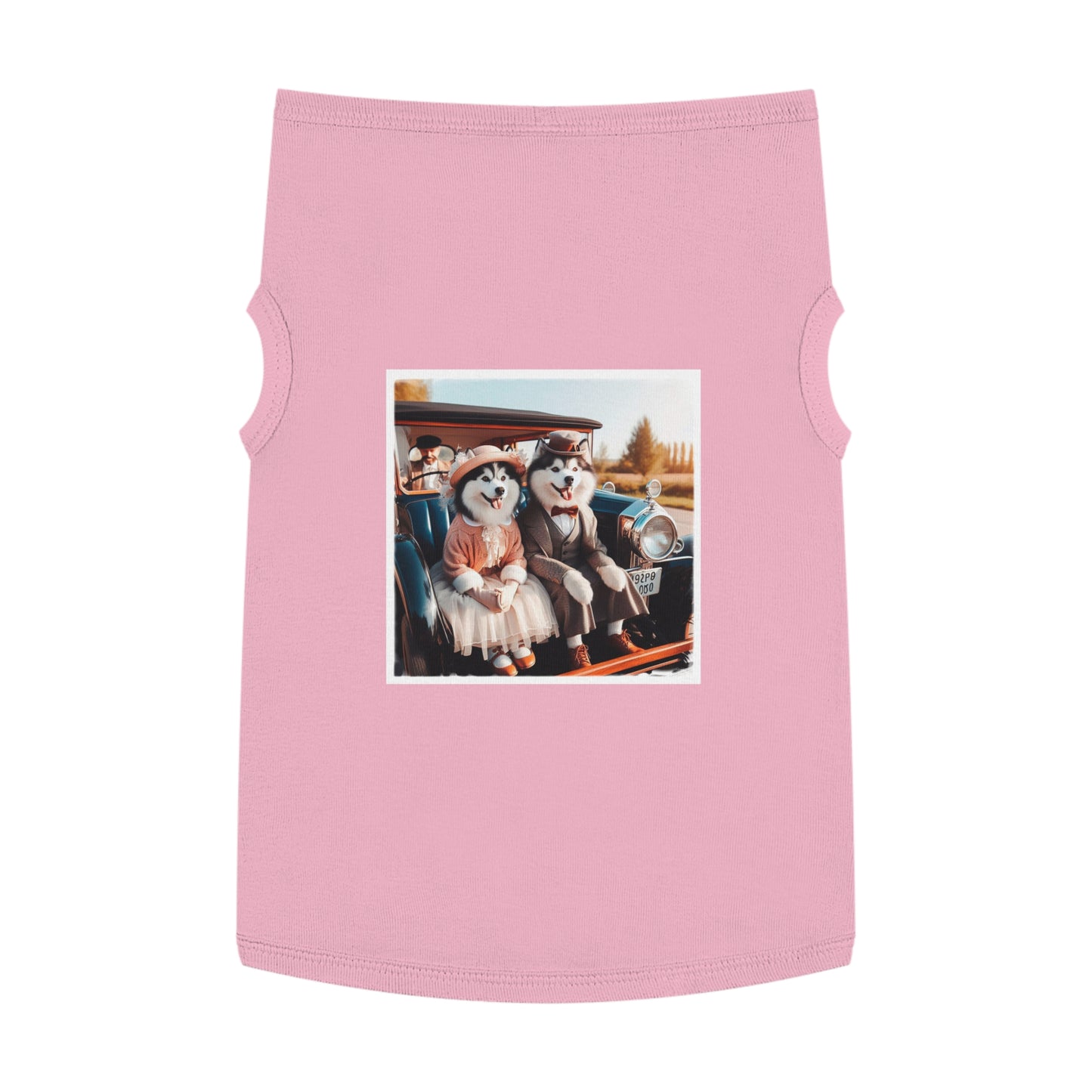 Pet Tank Top Husky couple in church Pets Printify XL Pink