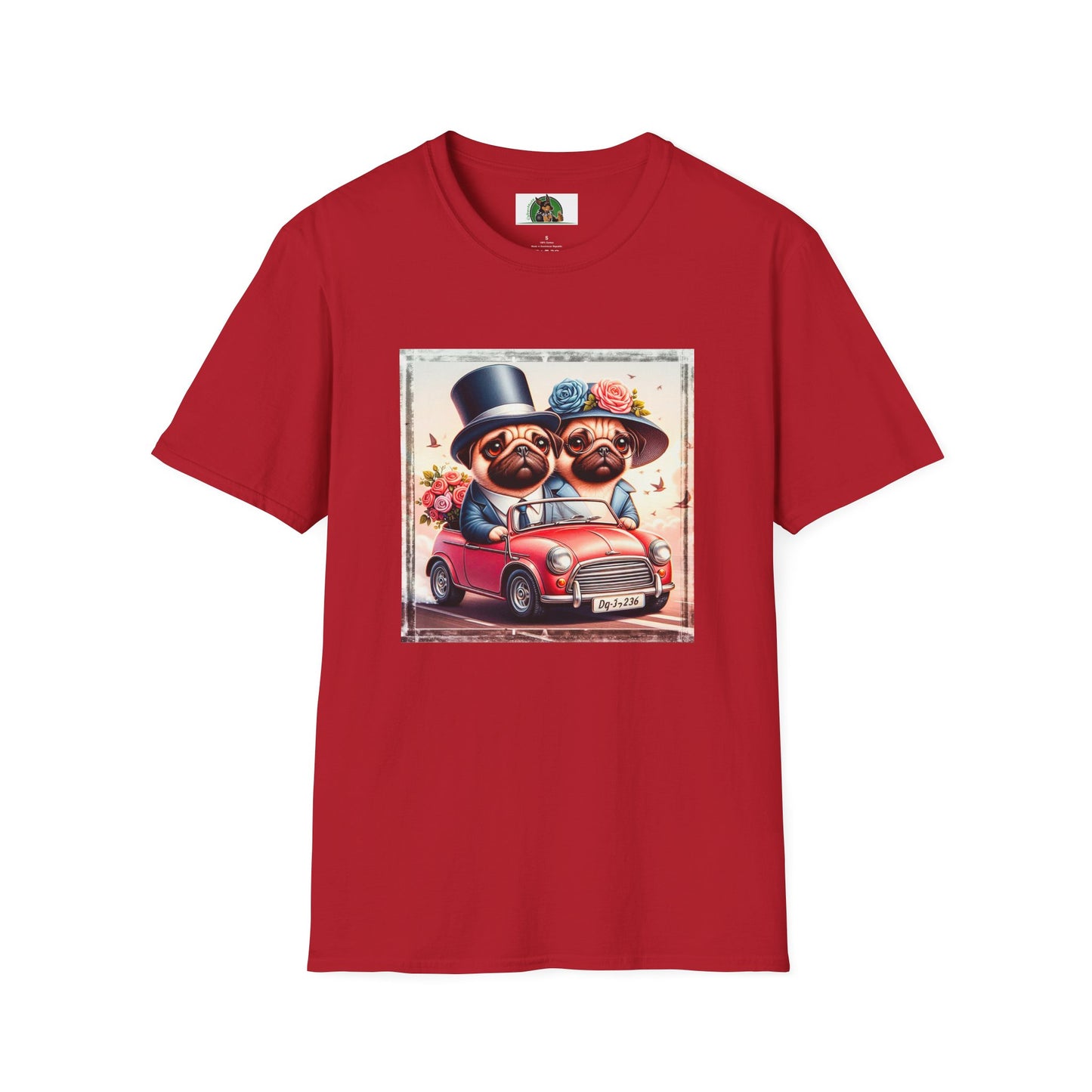 Wacky Pugs T-Shirt Printify S Cherry Red